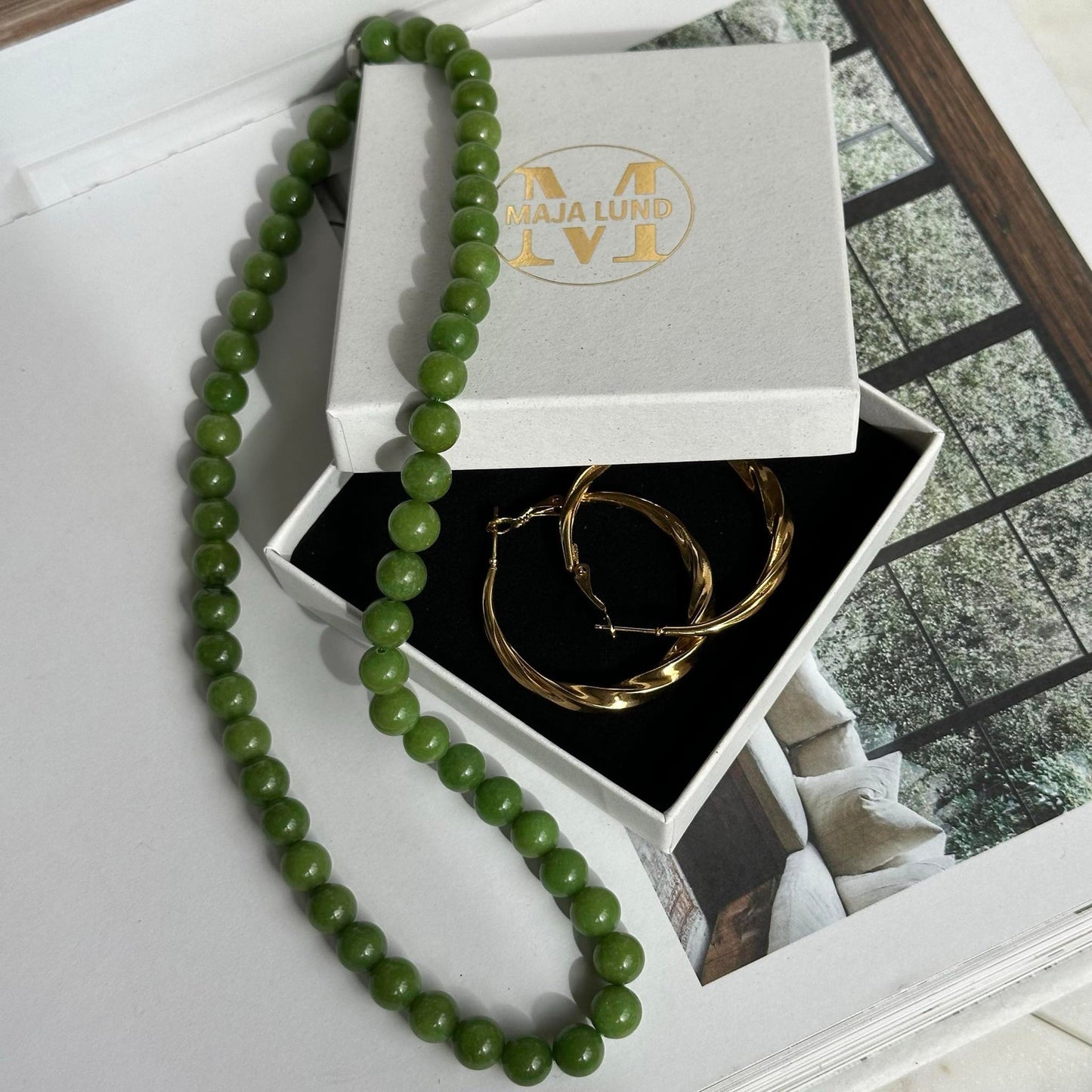 Halskjede Mary Smaragd