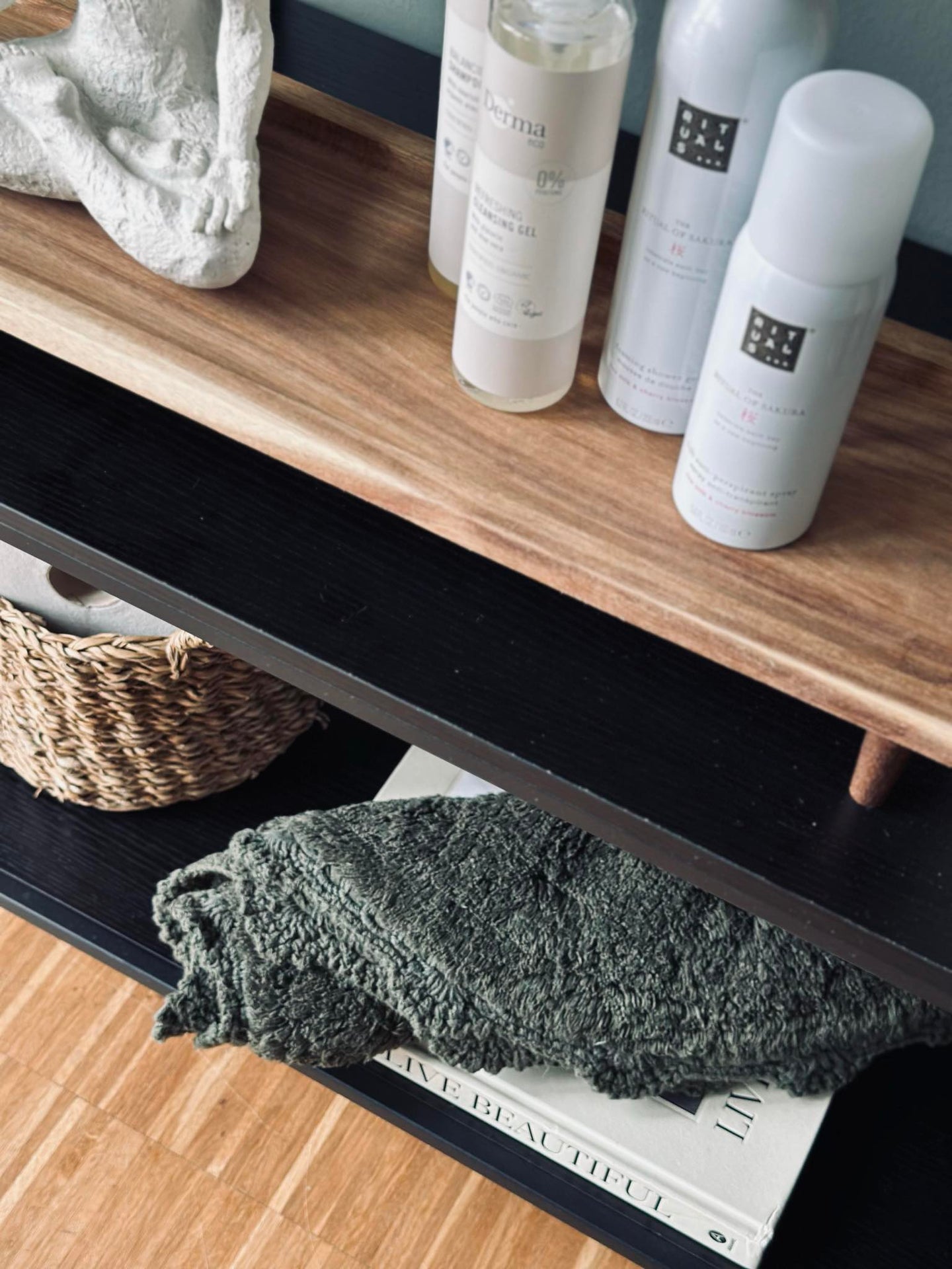 Badematte COTTON Oliven