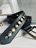 Jeansbelte dekorert med nitter - Black