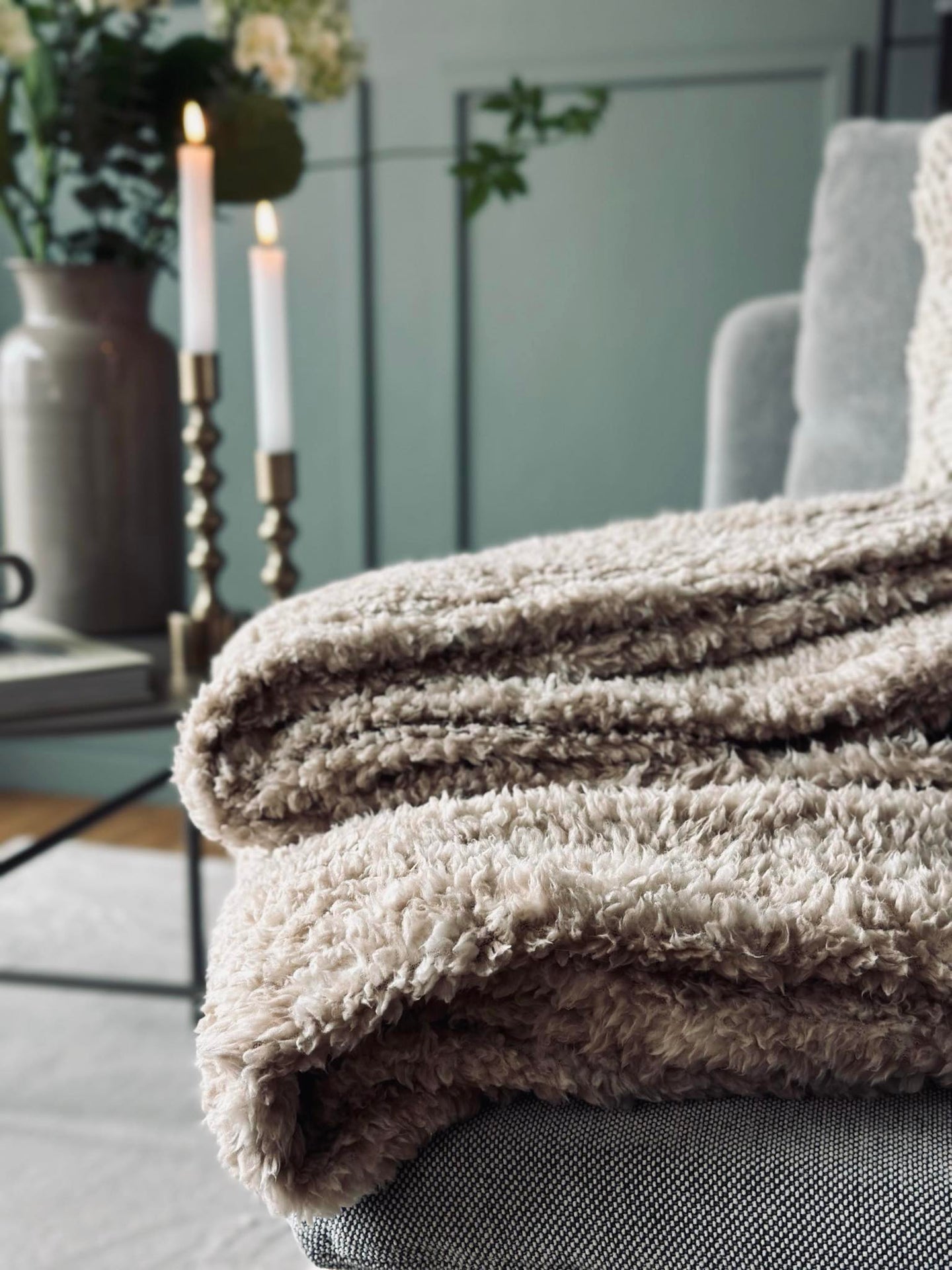 Pledd 150x200cm - Beige ultra soft