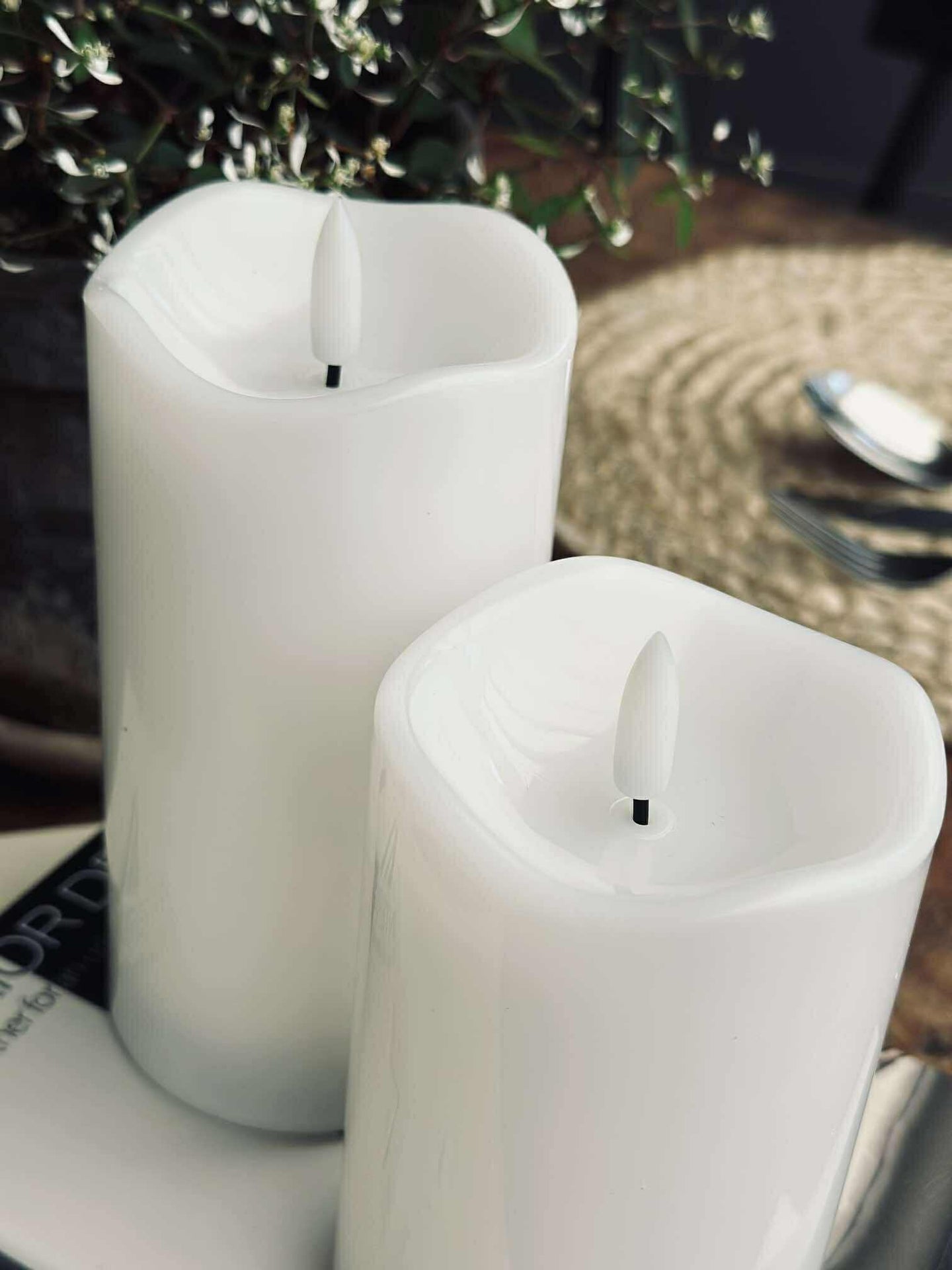 LED Blokklys Hvit TWINKLE - 12,5cm