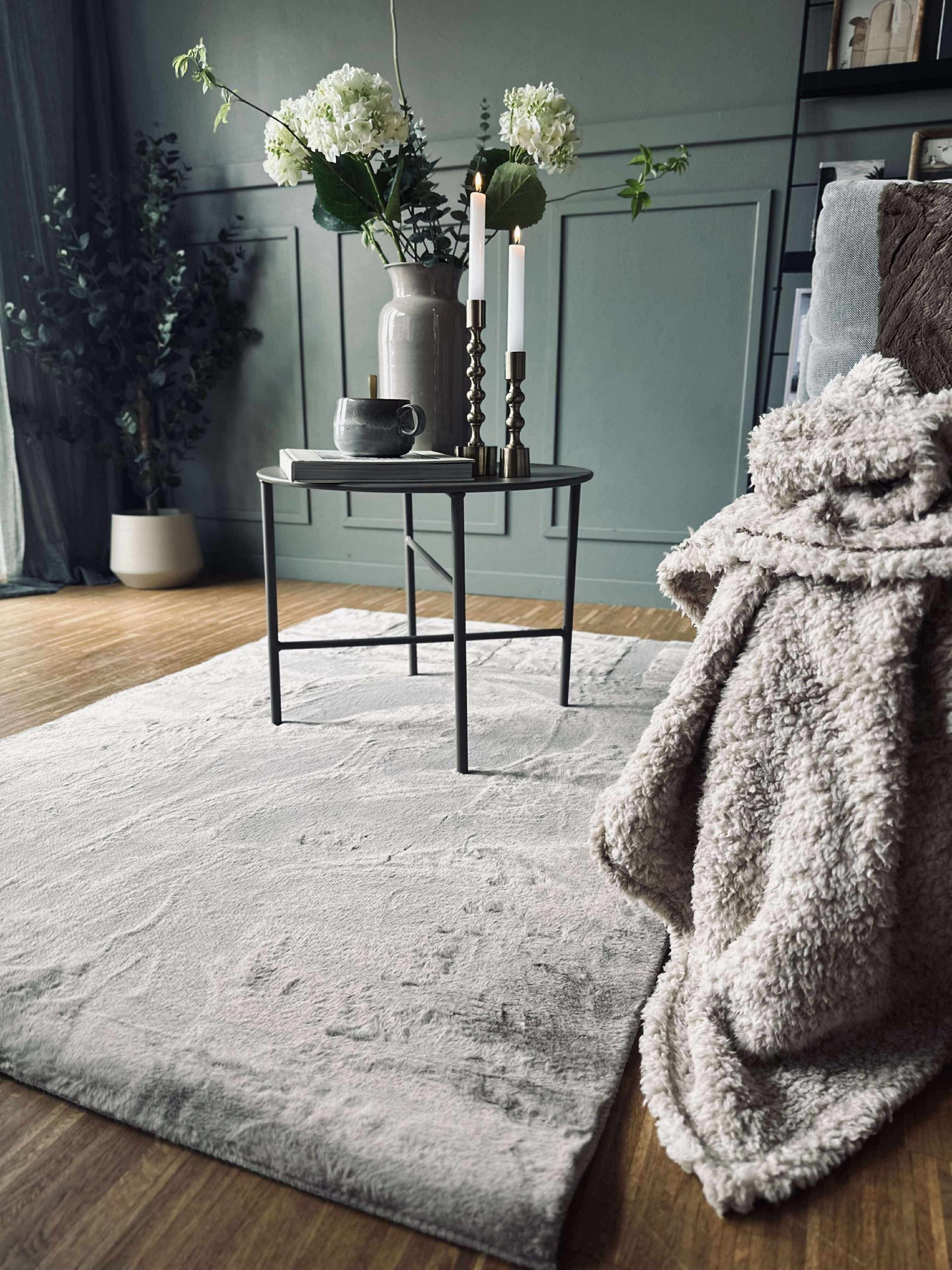 Gulvteppe Plys - dark beige