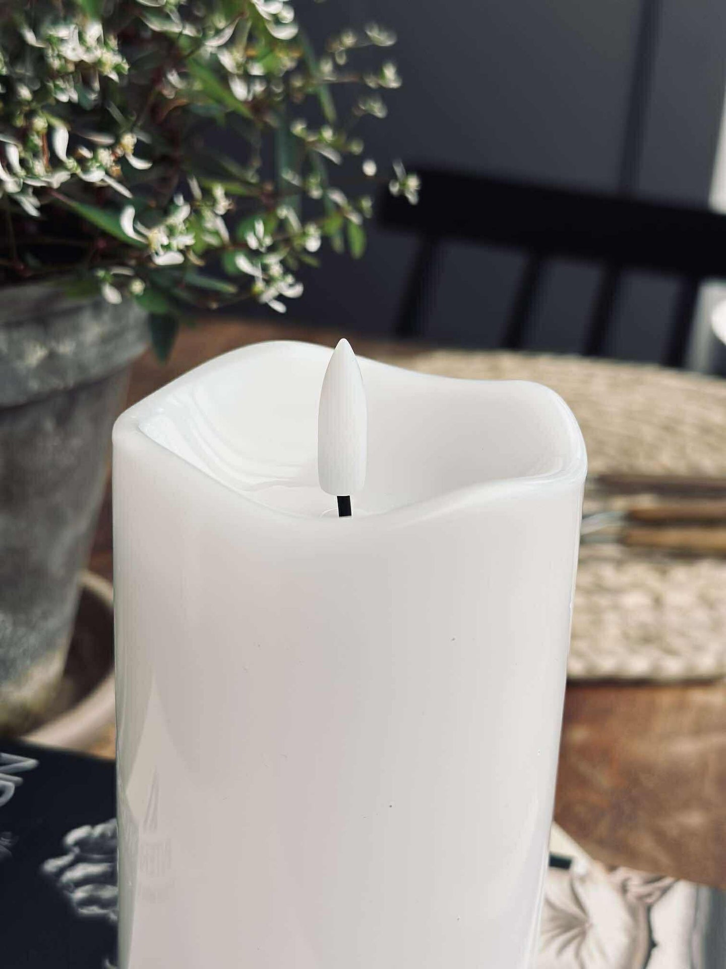 LED Blokklys Hvit TWINKLE - 12,5cm