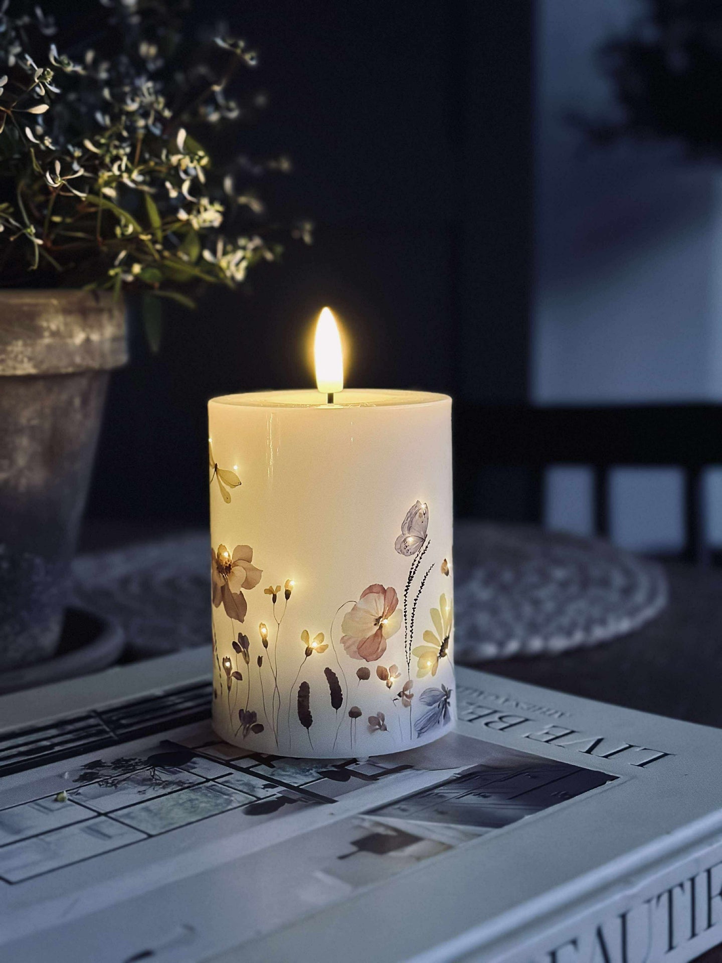 LED blokklys Twinkle flora