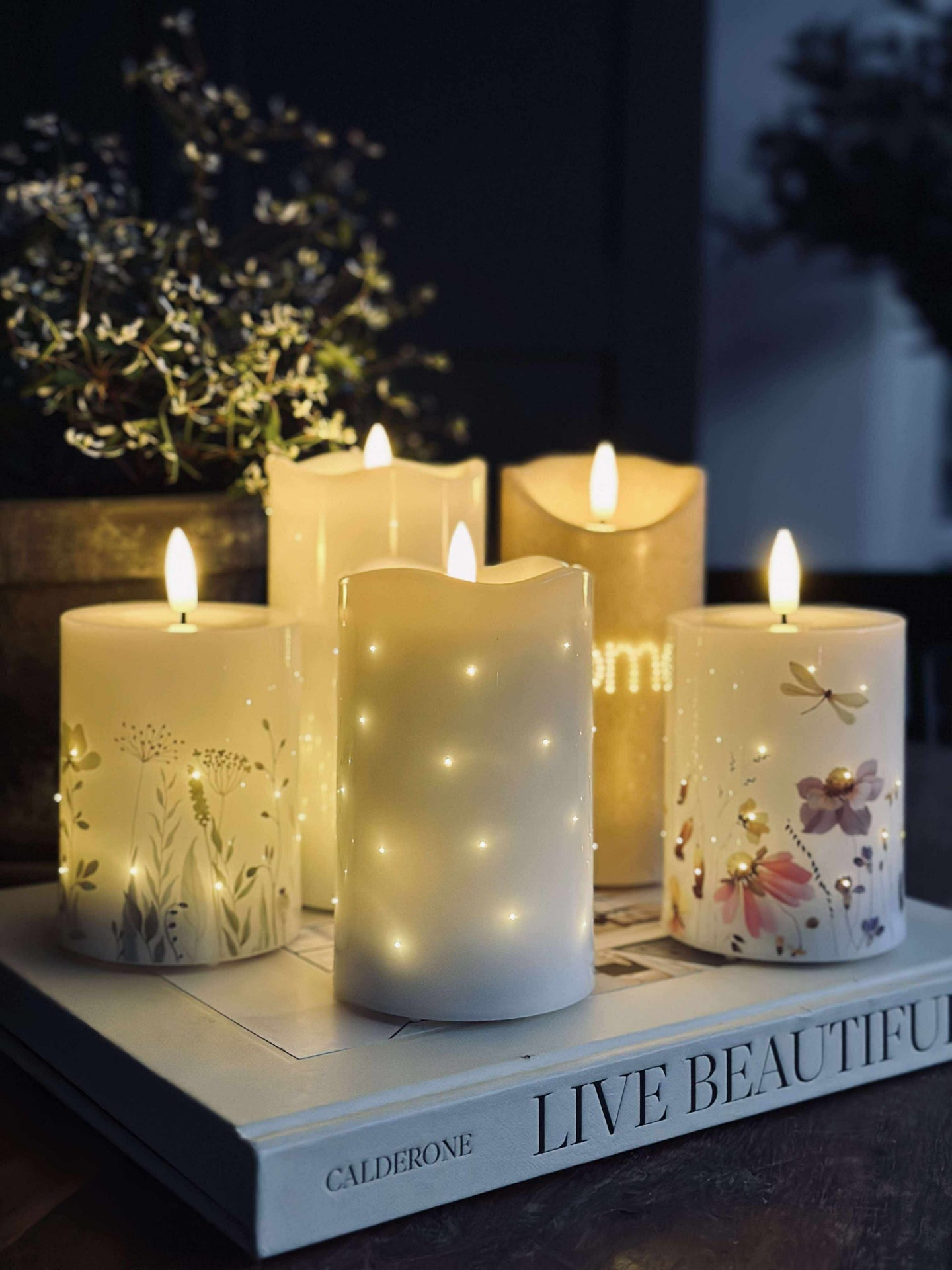 LED Bloklys White TWINKLE 15cm