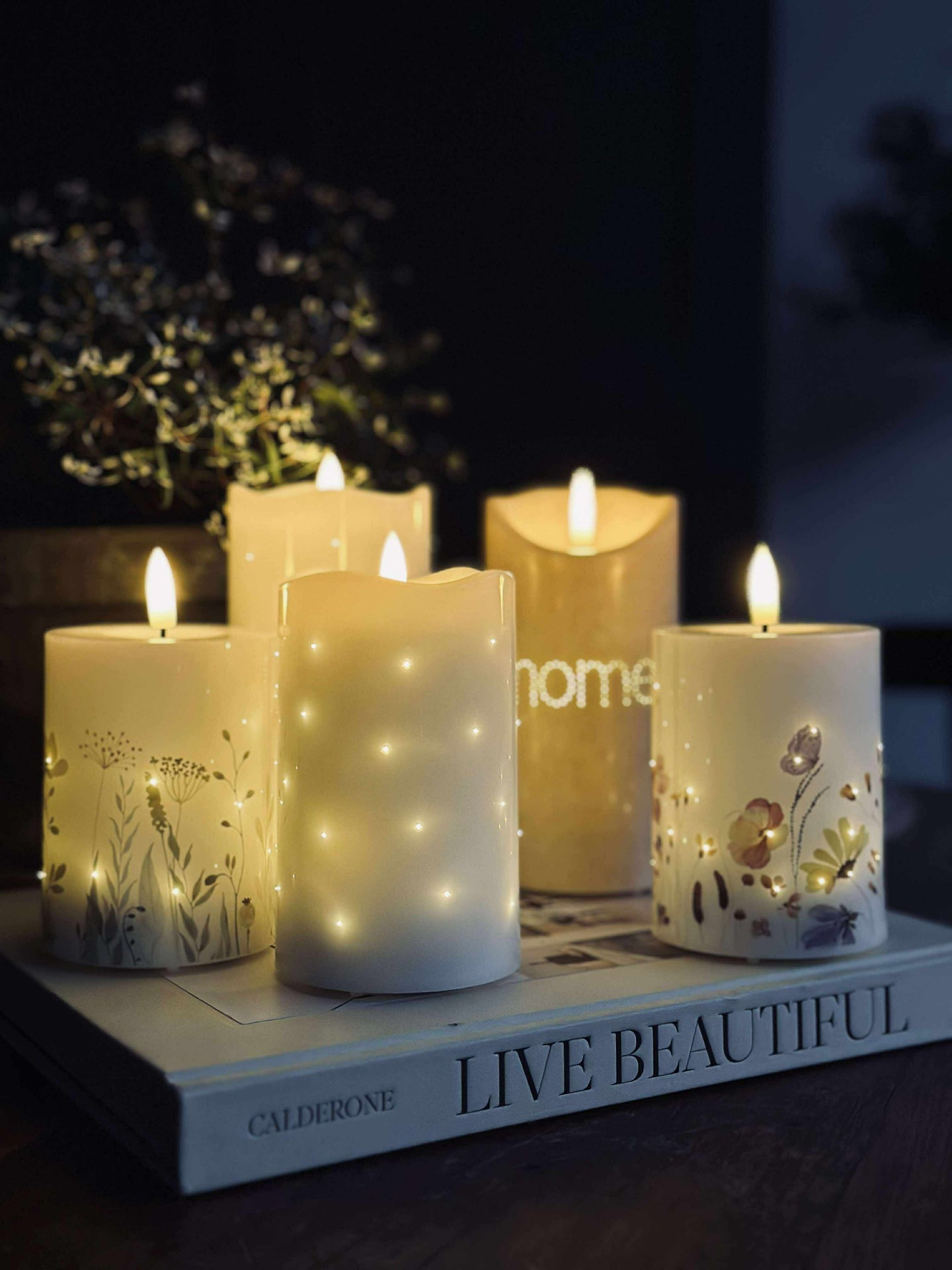 LED blokklys Twinkle wild flora
