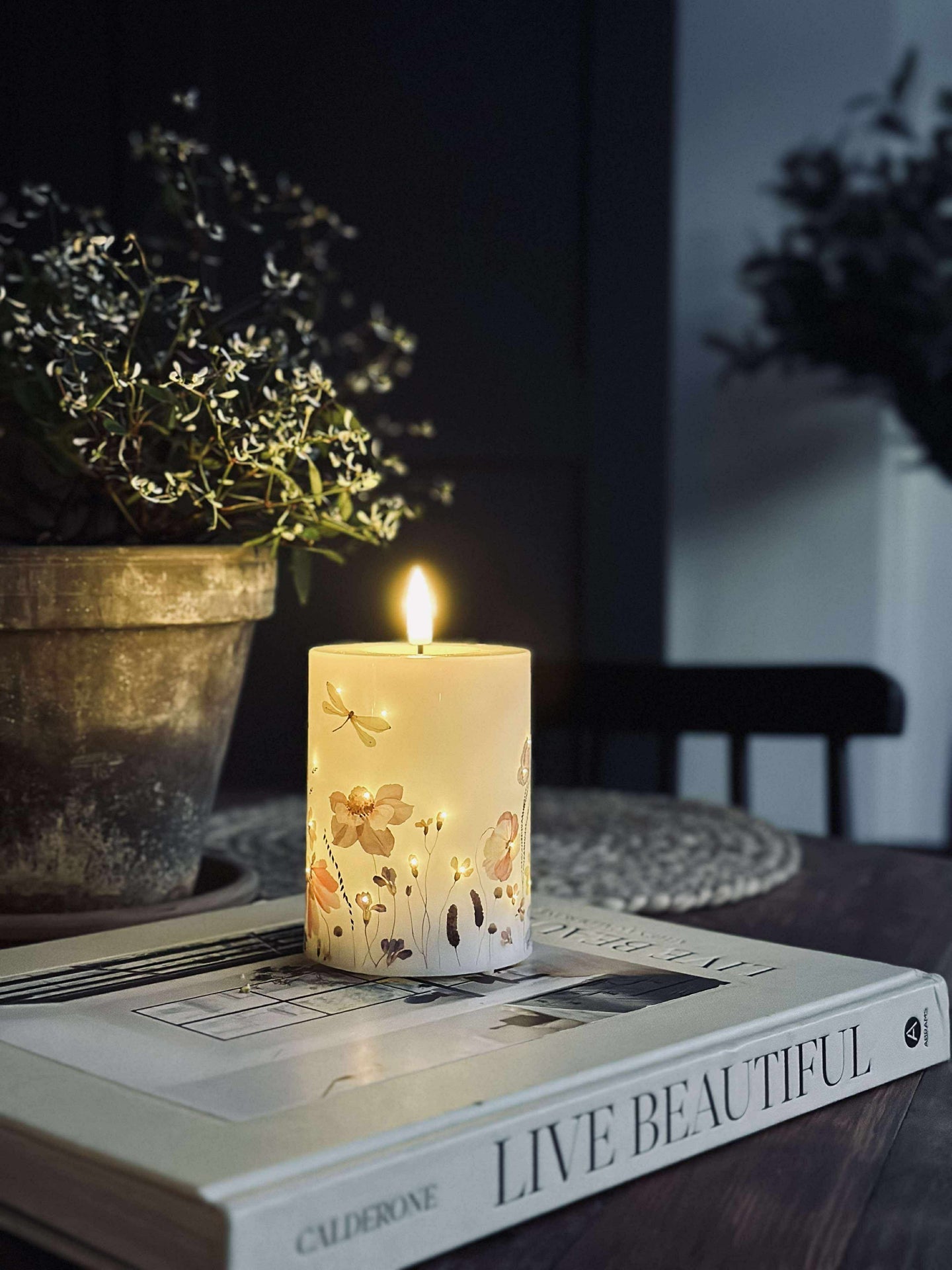 LED blokklys Twinkle flora