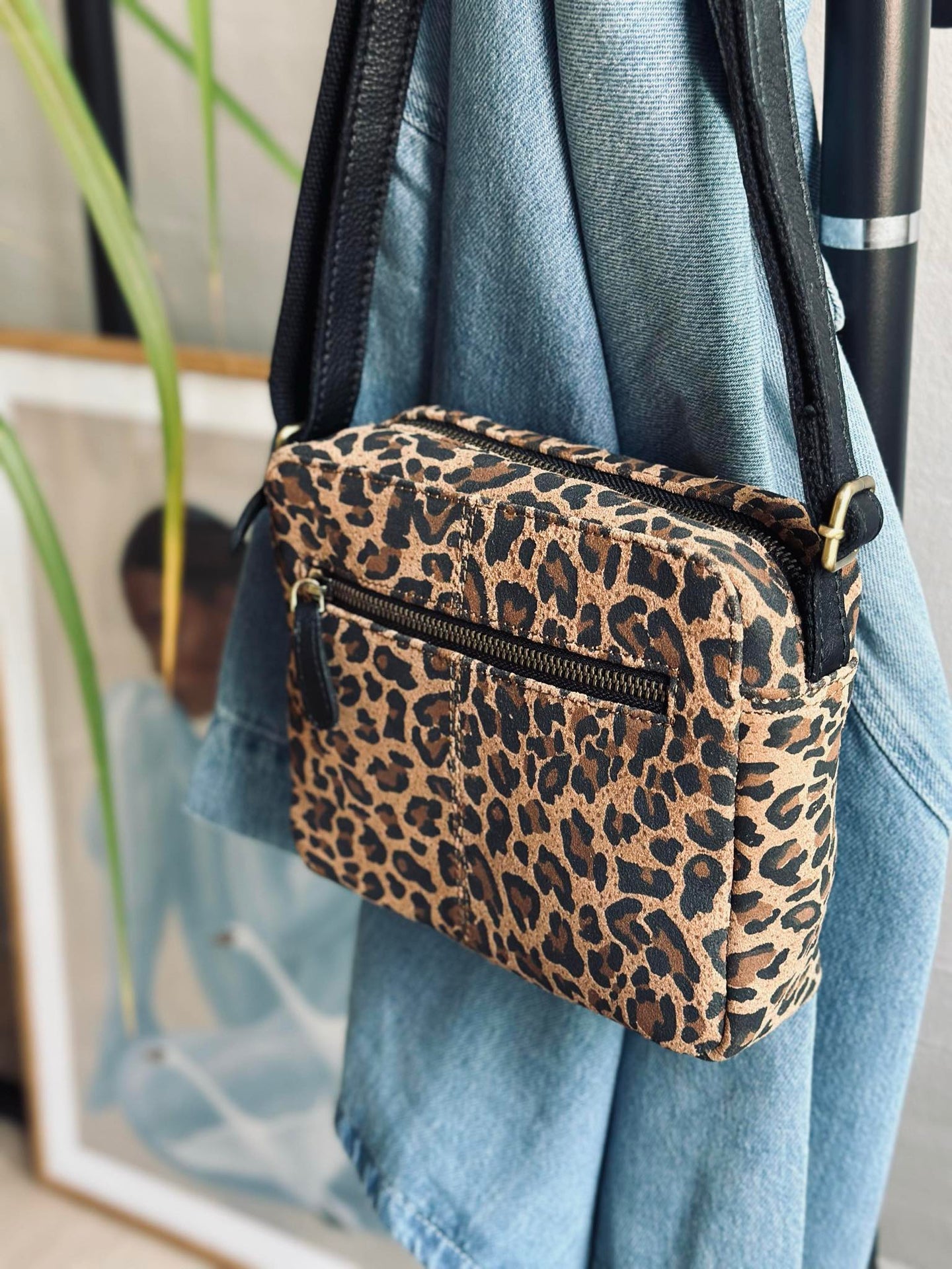 Nola leopard skulderveske