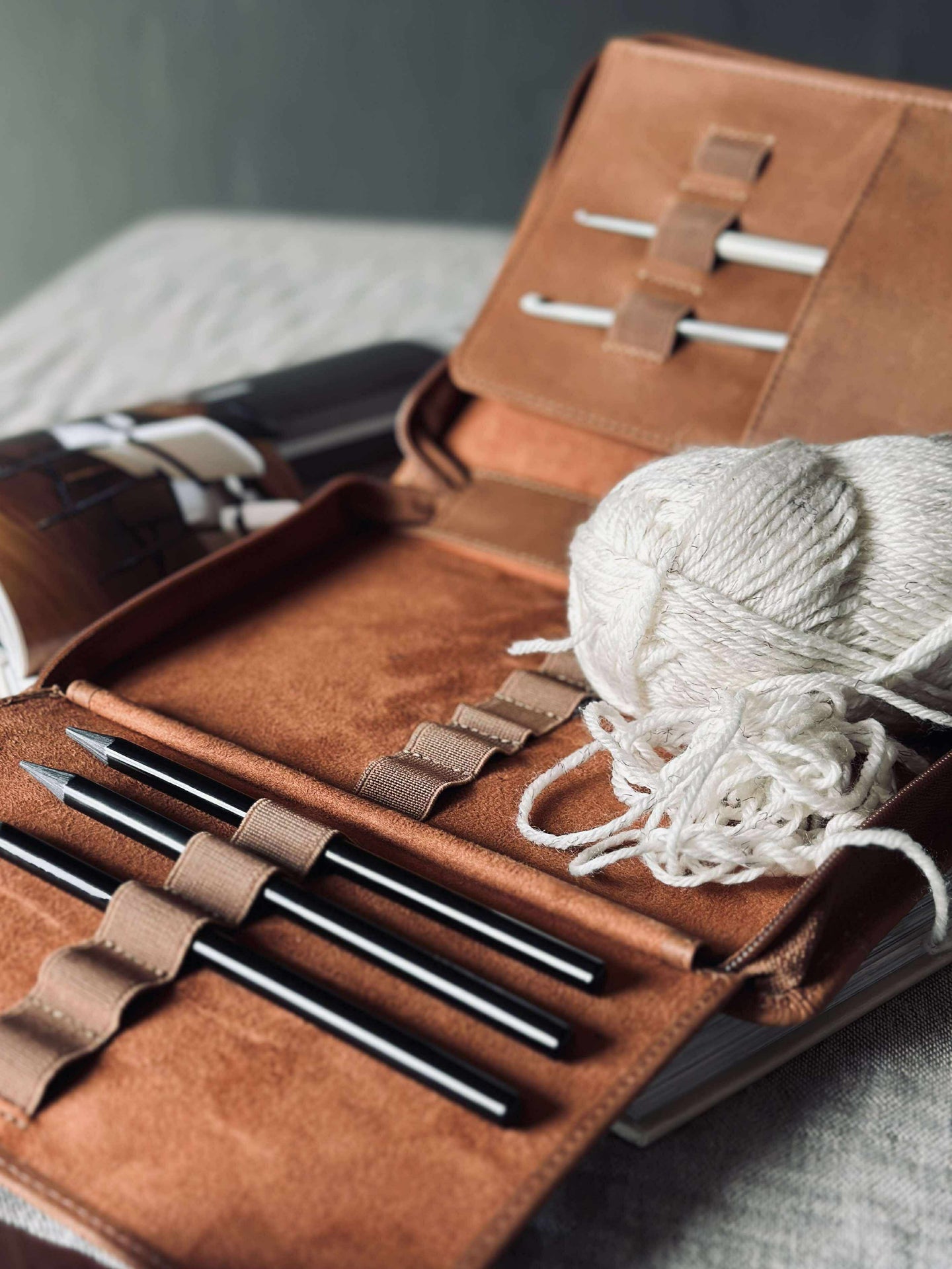 Organiser Cognac Lær