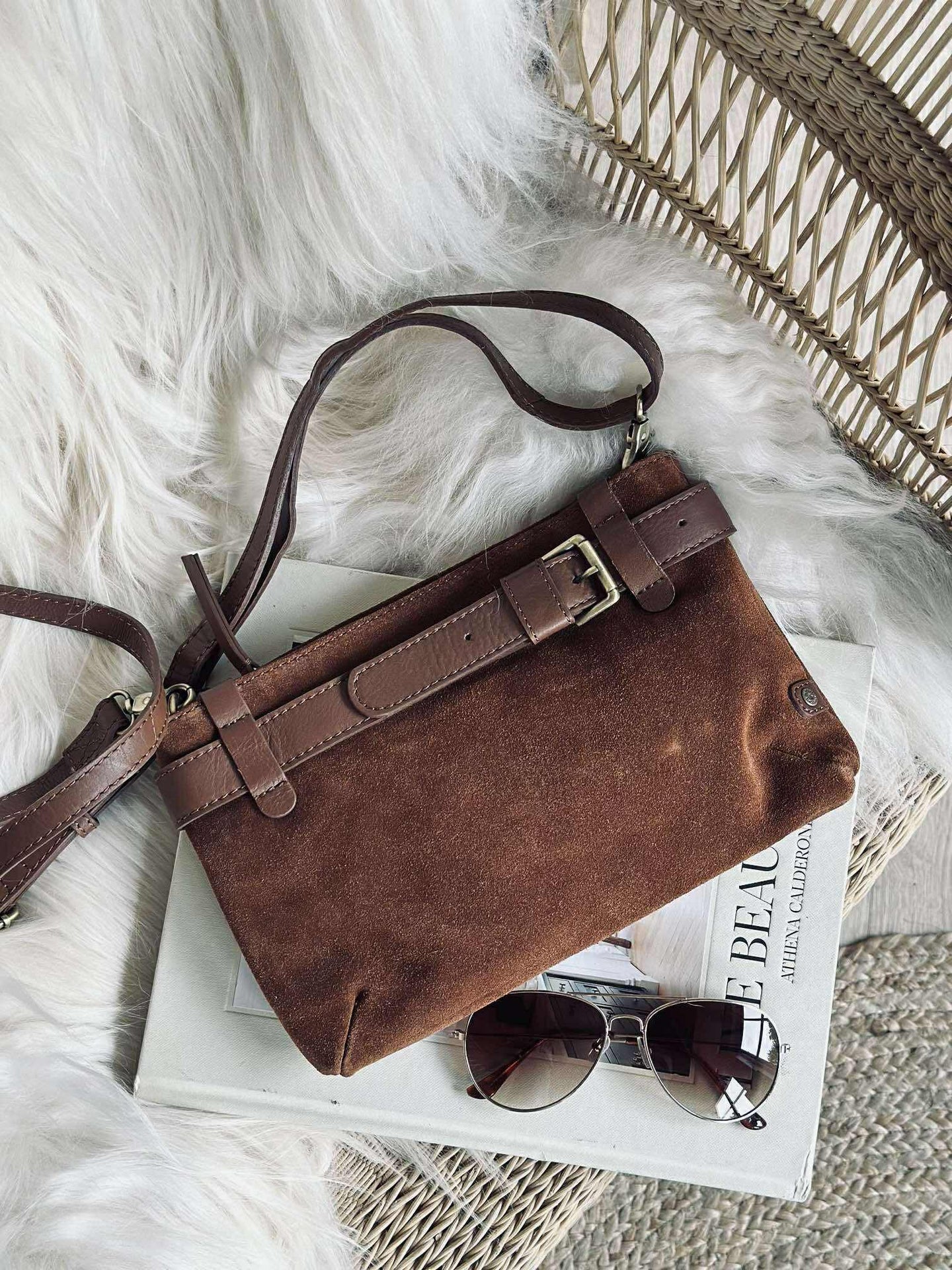 Clutch ruskinn - Cognac