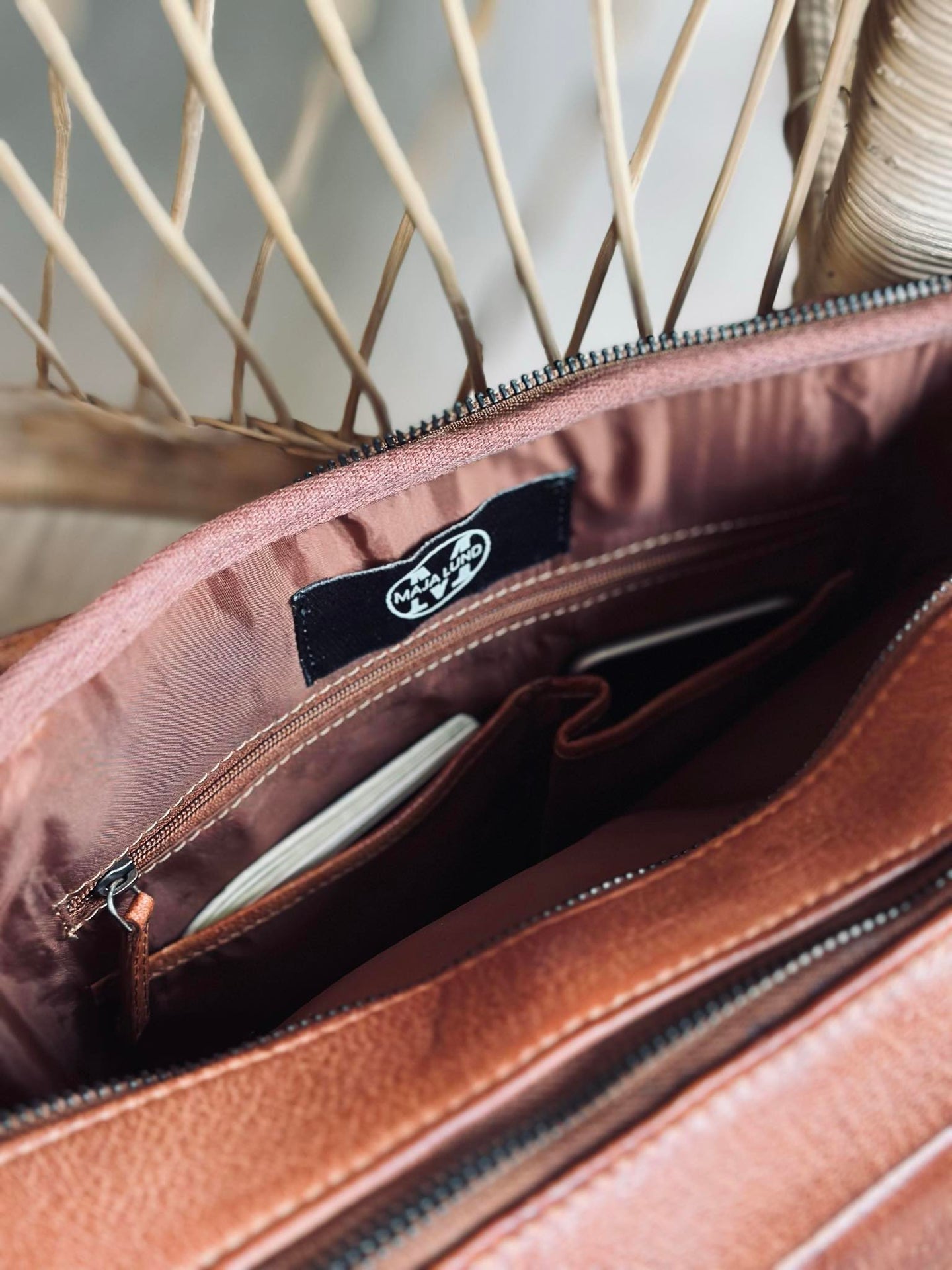 Laptoptaske cognac