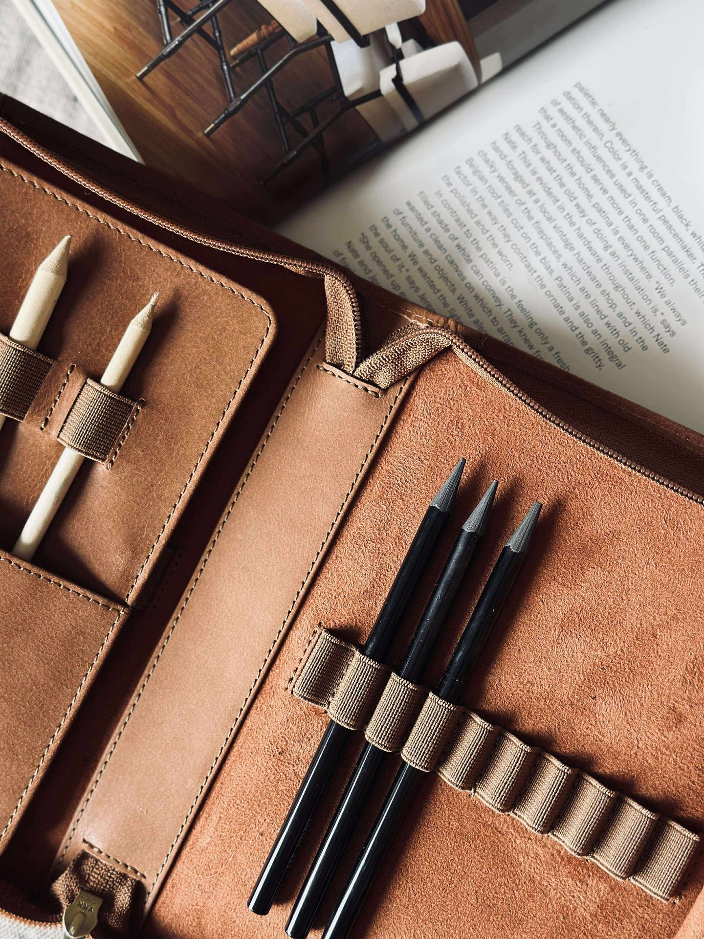 Organiser Cognac Lær