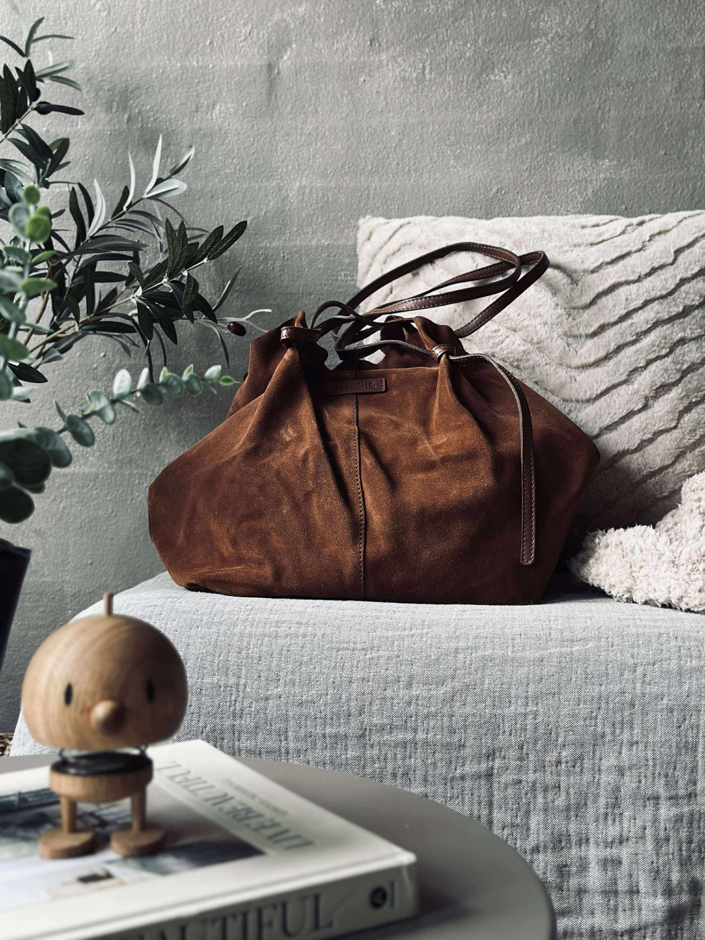 Vakker ruskinnshopper - Cognac