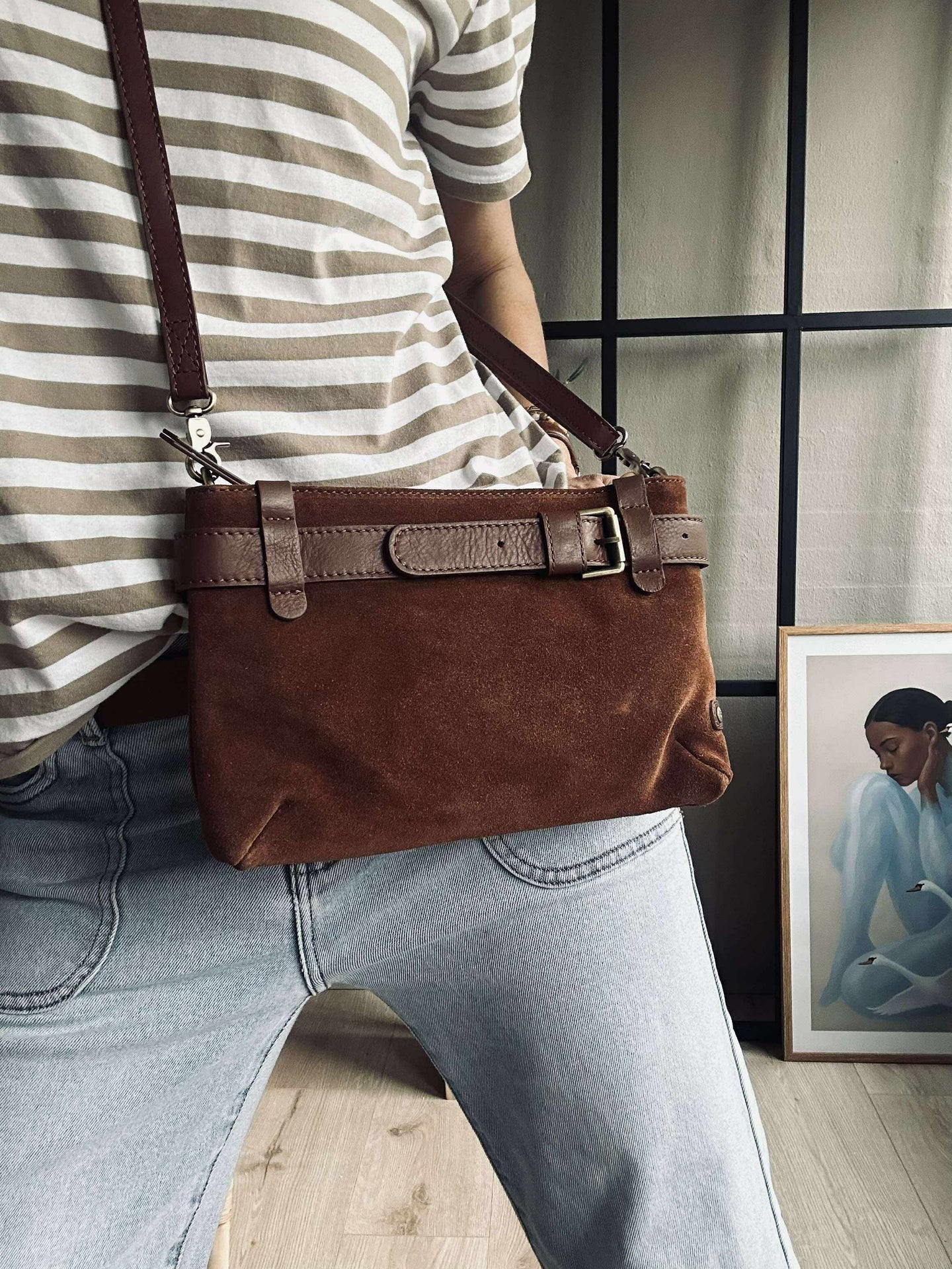 Clutch ruskinn - Cognac