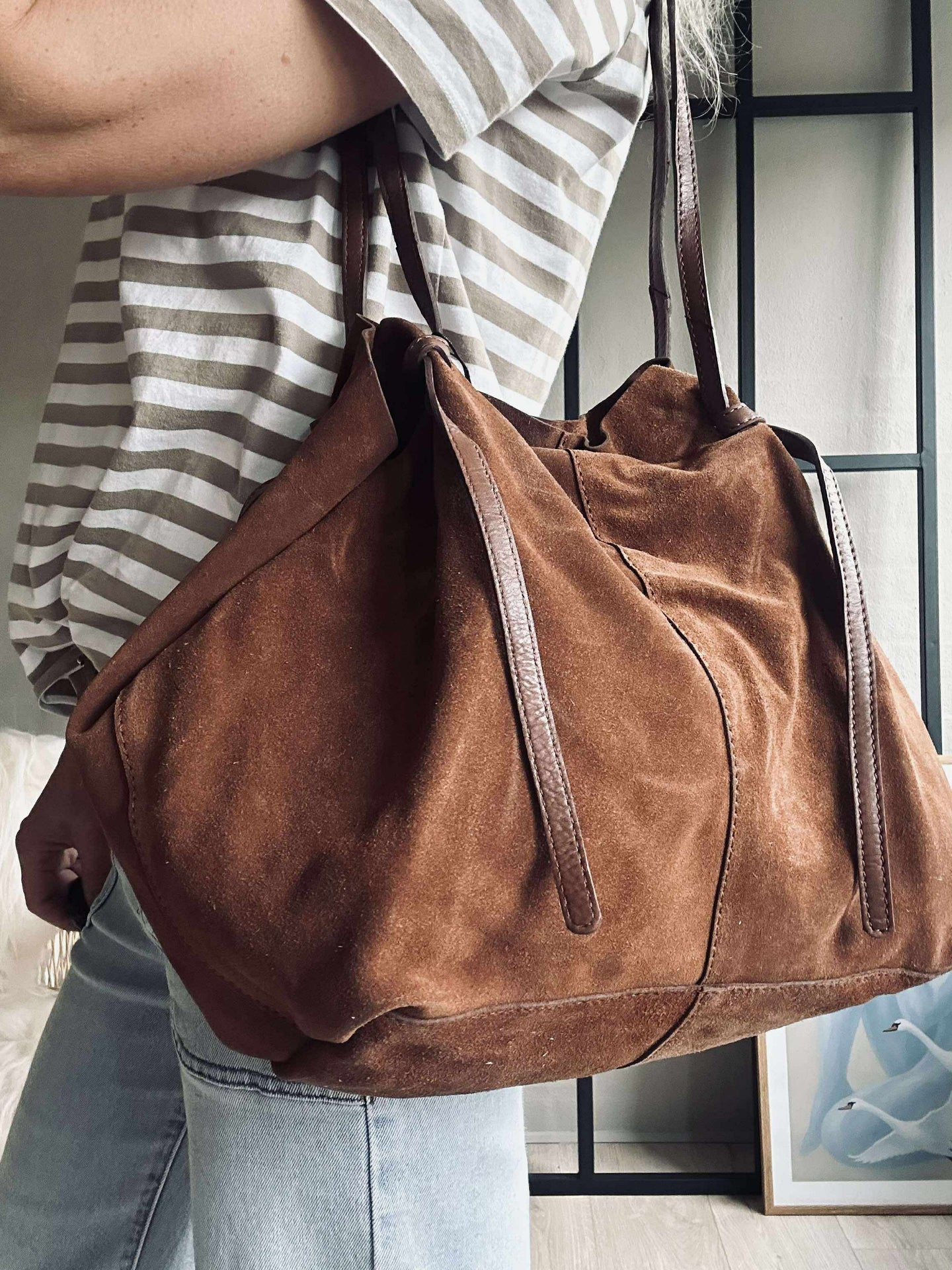 Vakker ruskinnshopper - Cognac
