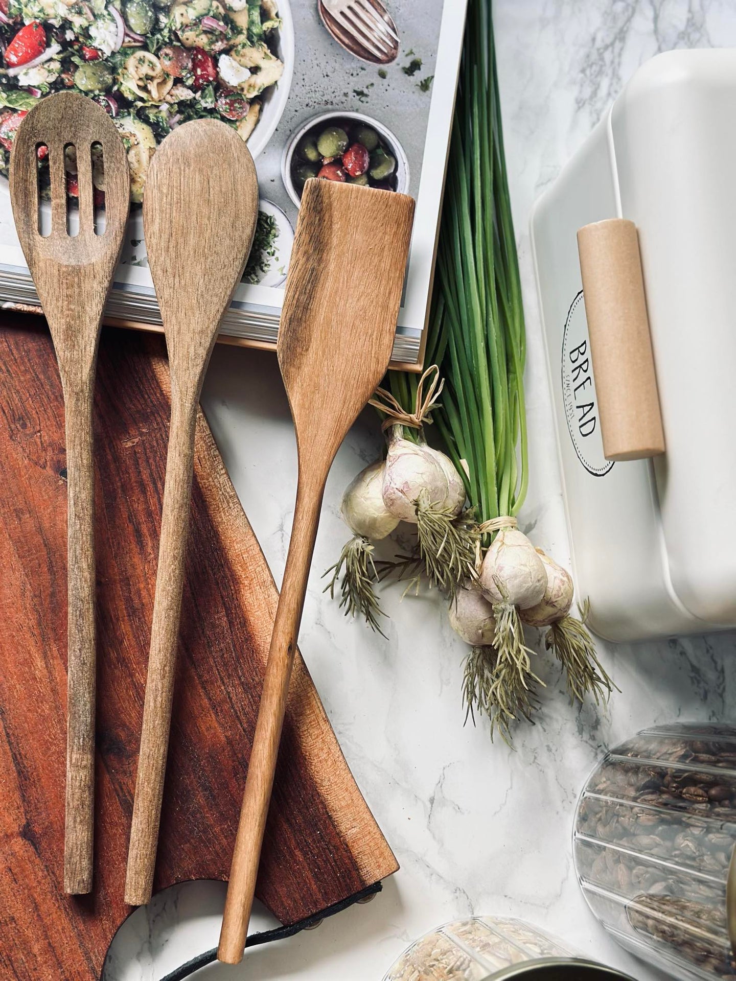 Gryteskje sett med 3 stk. - Akasie