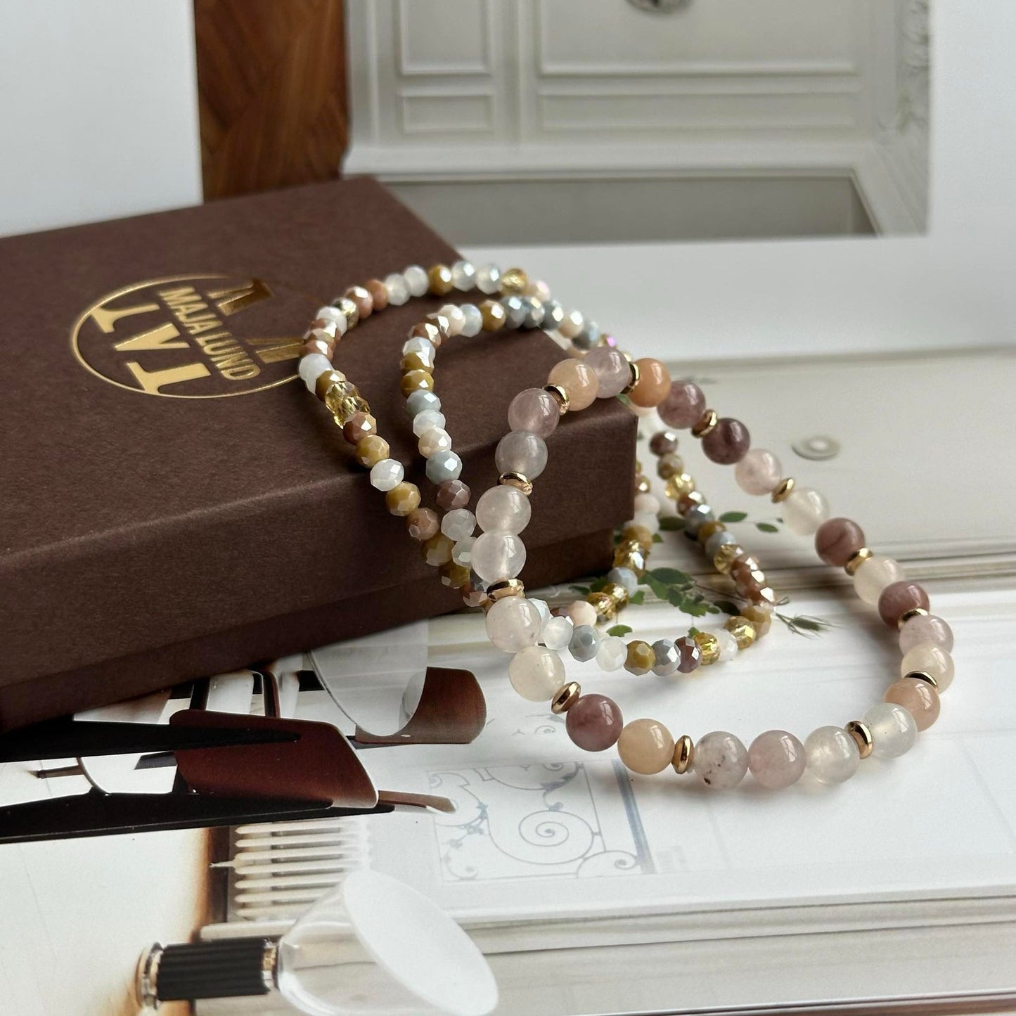 Armbånd Luna Blush Mix – Sett med 3 stk
