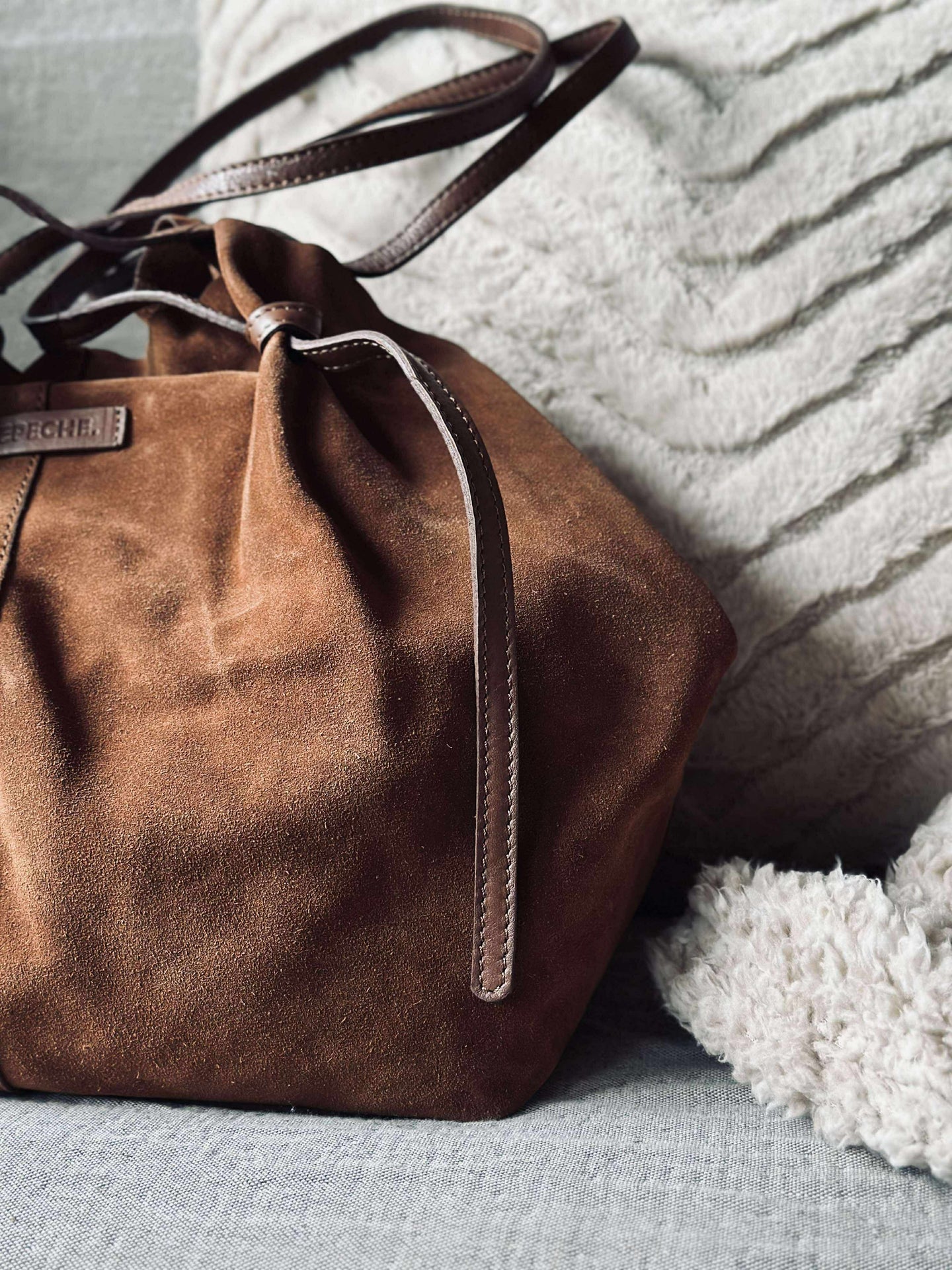 Vakker ruskinnshopper - Cognac