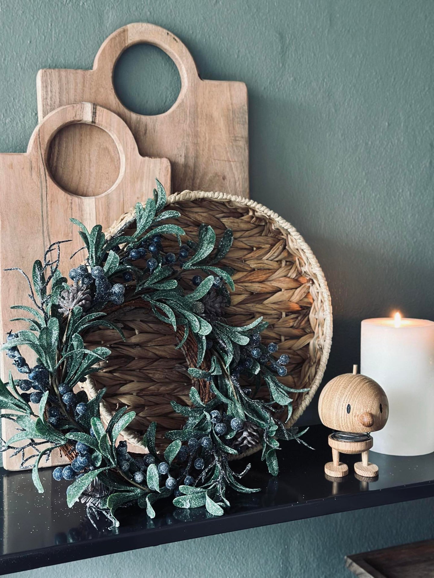 Krans med bær - Vinter