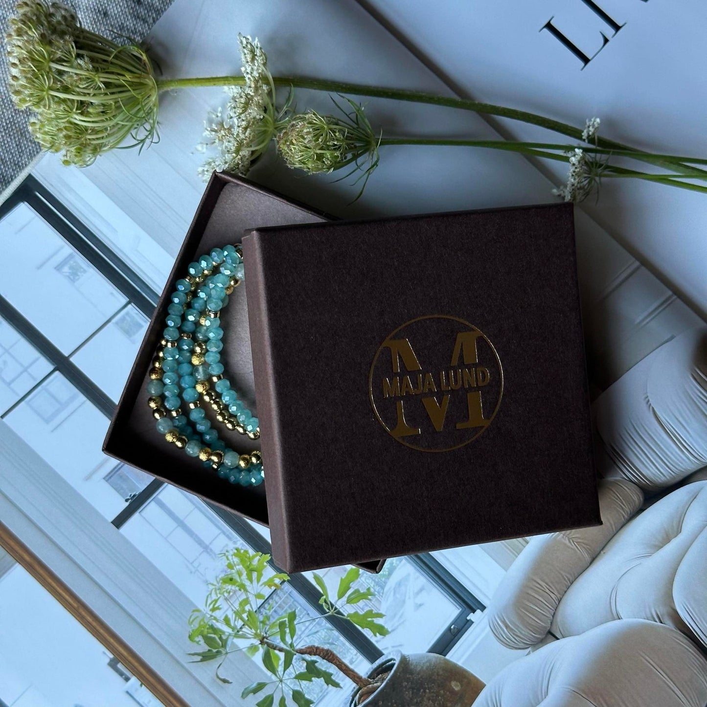 Armbånd Ofelia Aqua - Sett med 5 armbånd