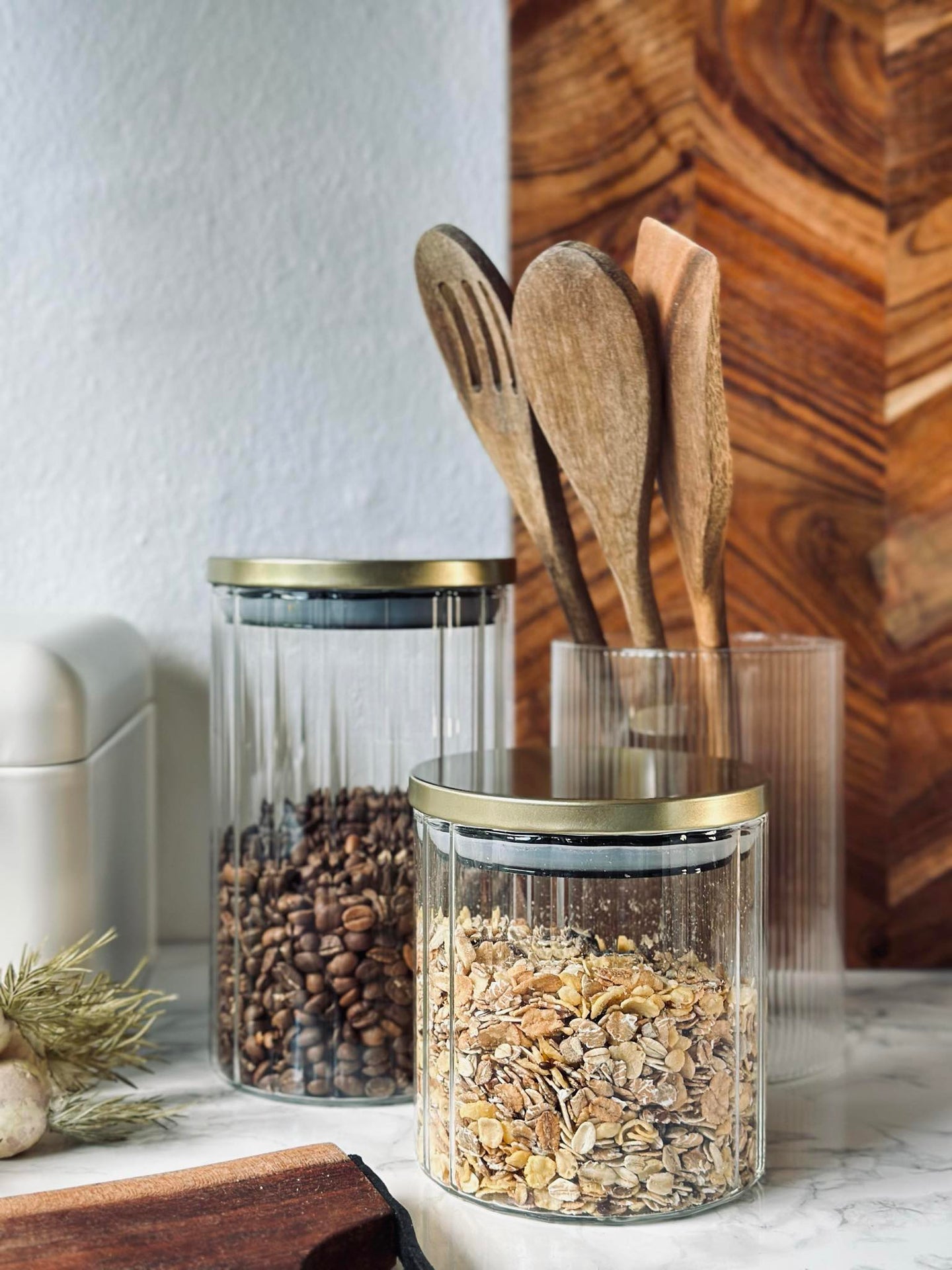 Gryteskje sett med 3 stk. - Akasie