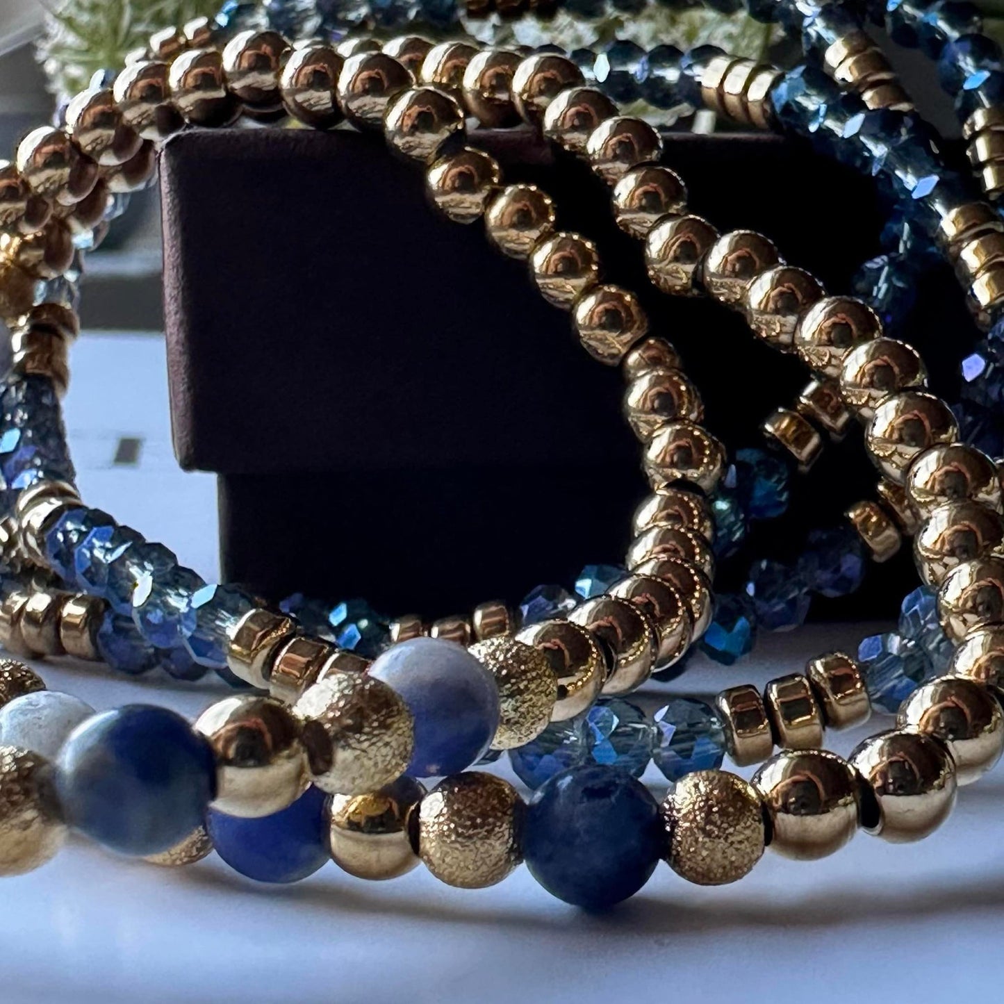 Armbånd Ofelia Navy - Sett med 5 armbånd