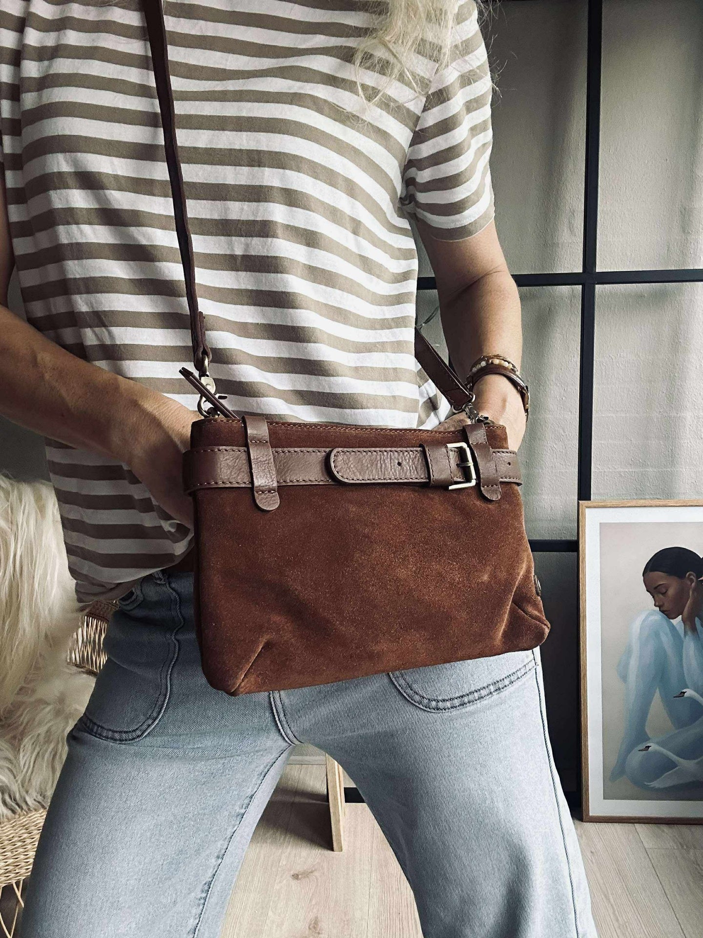 Clutch ruskinn - Cognac