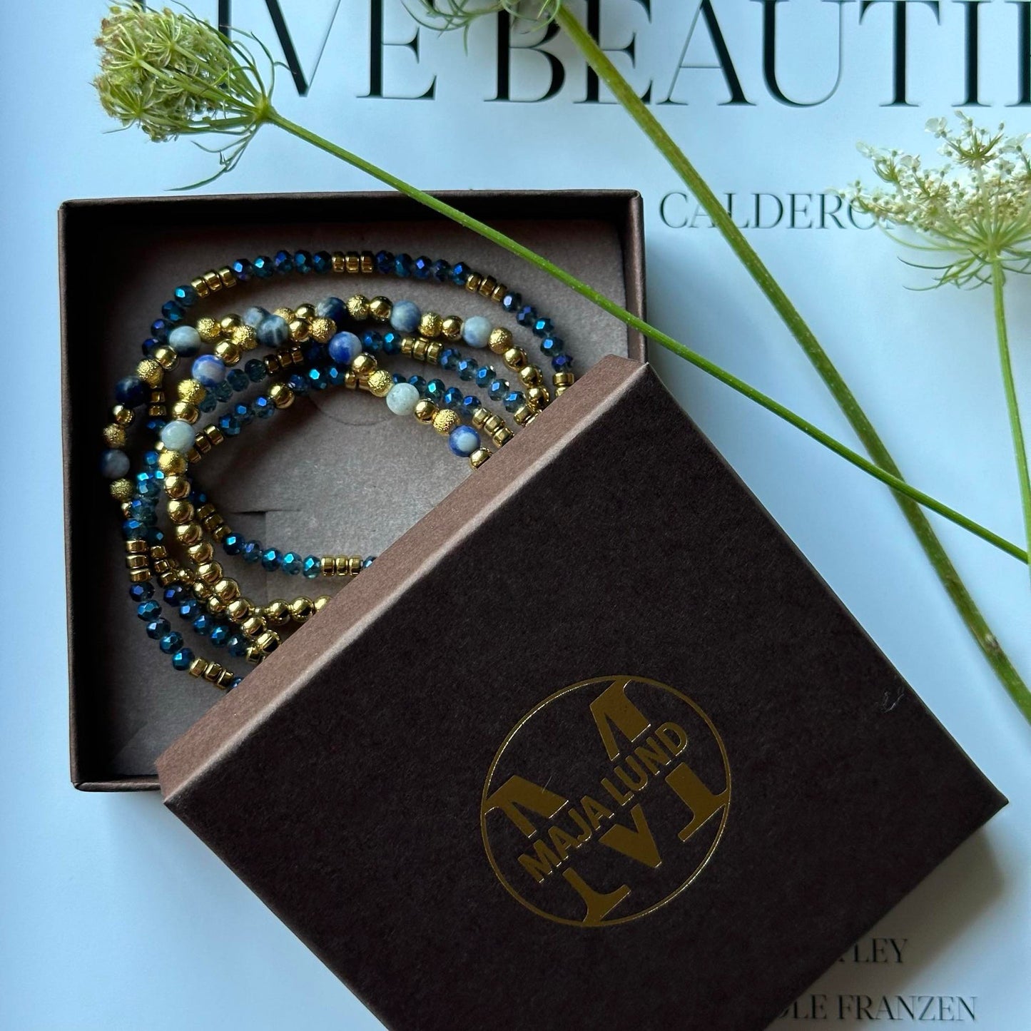 Armbånd Ofelia Navy - Sett med 5 armbånd