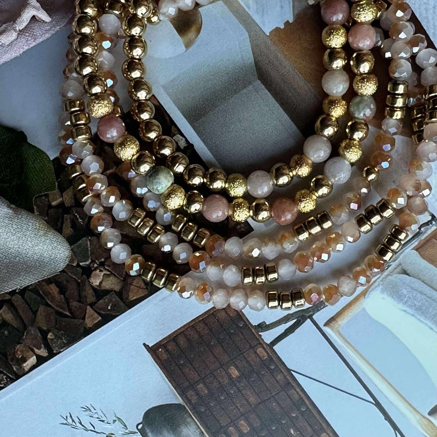 Armbånd Ofelia Natur - Sett med 5 armbånd