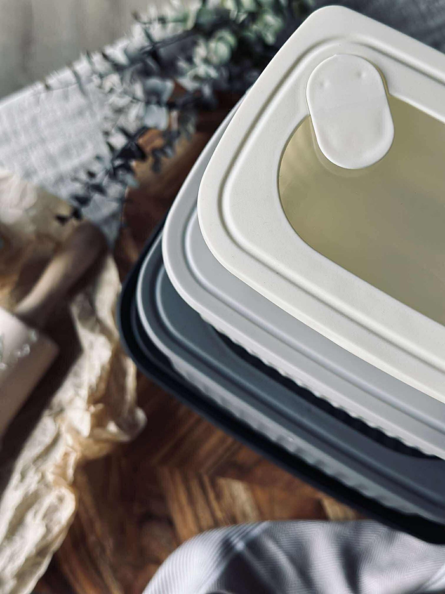 Oppbevaringsbokser – Sett med 4 stk.