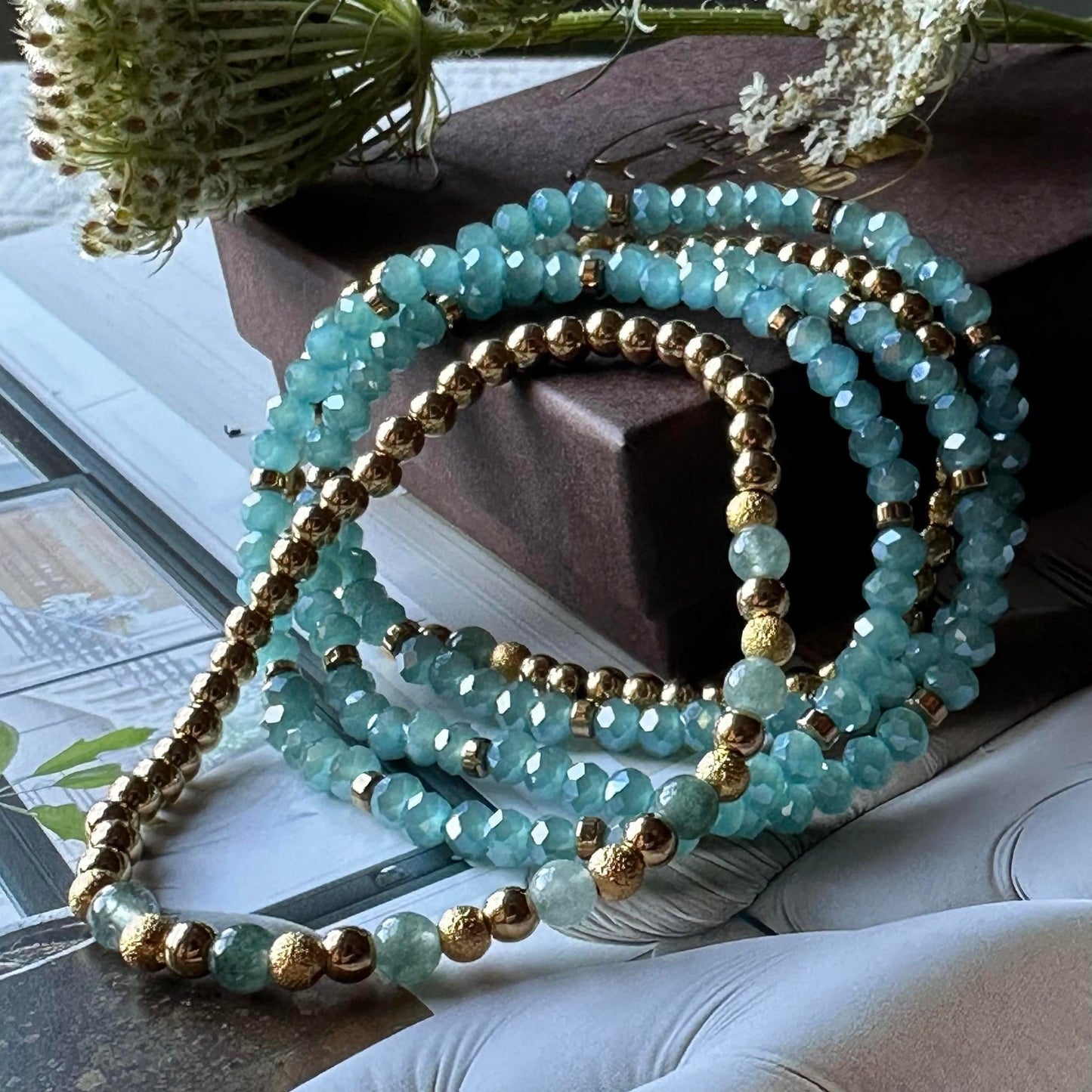 Armbånd Ofelia Aqua - Sett med 5 armbånd