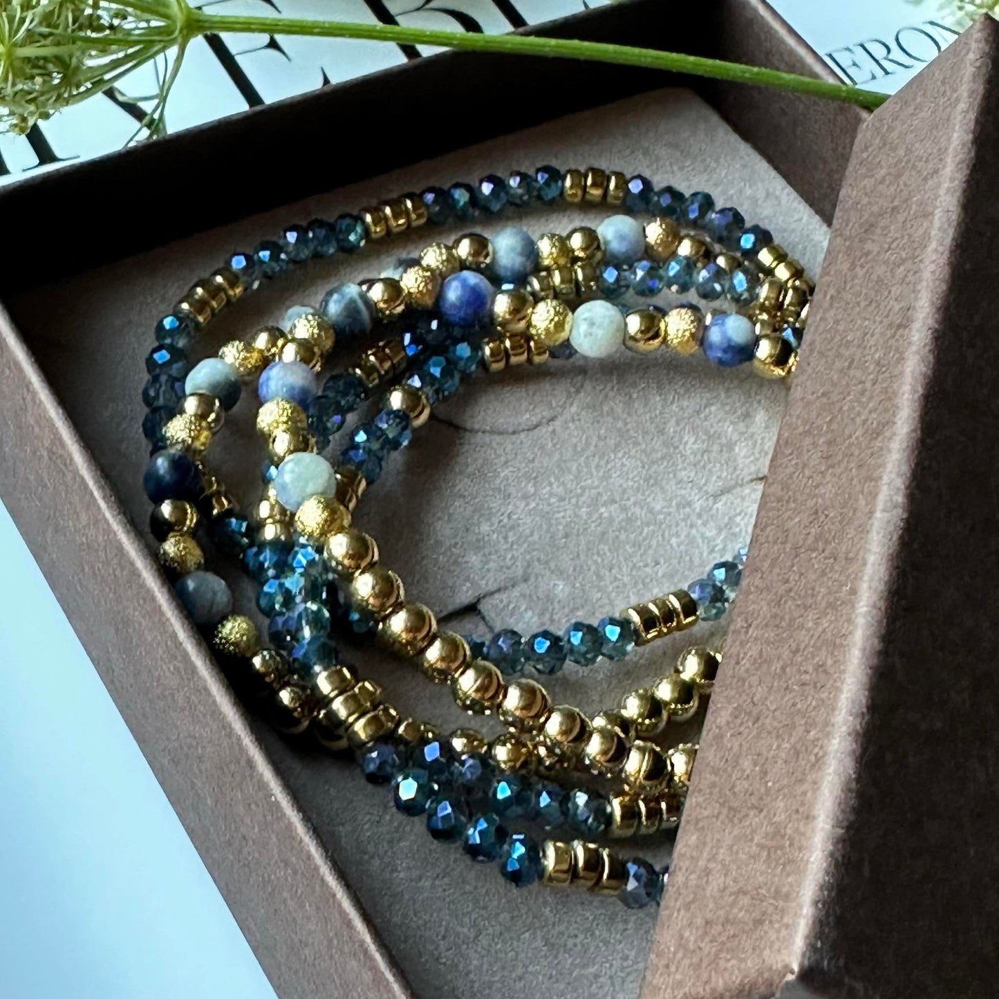 Armbånd Ofelia Navy - Sett med 5 armbånd