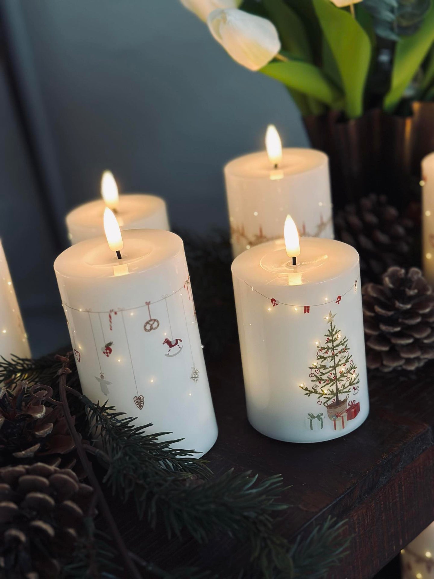 LED blokallys TWINKLE CHRISTMAS - Sett med 2 stk.