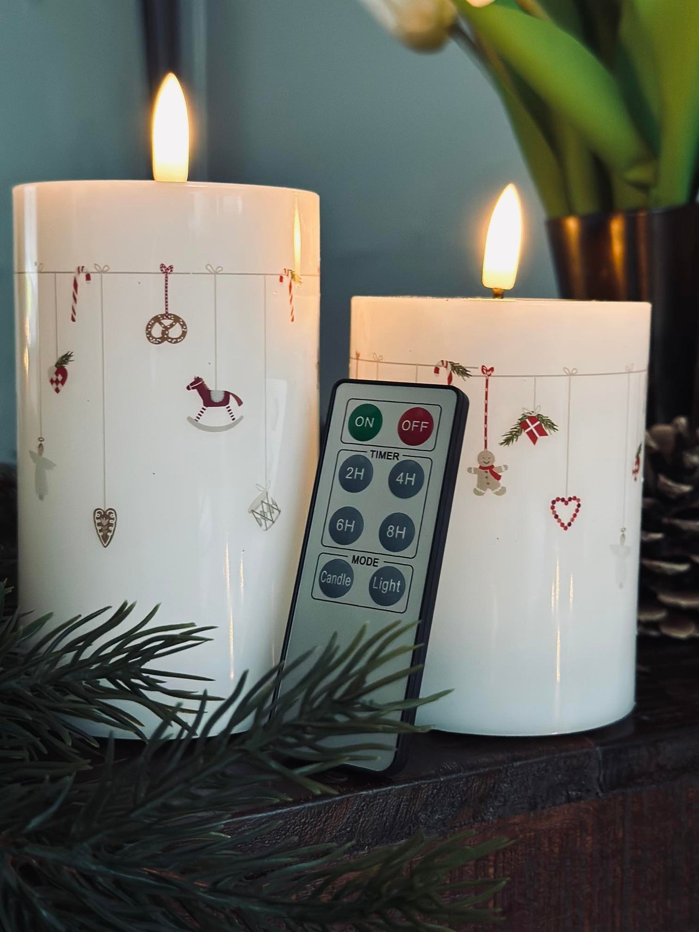 LED blokallys TWINKLE CHRISTMAS - Sett med 2 stk.