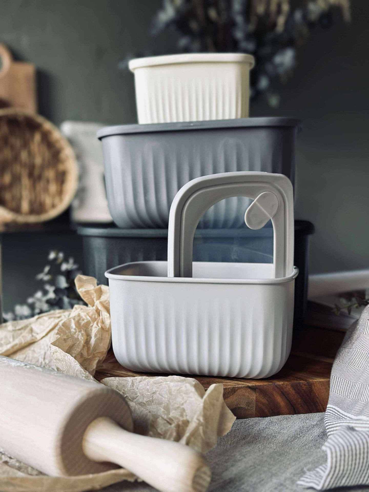 Oppbevaringsbokser – Sett med 4 stk.