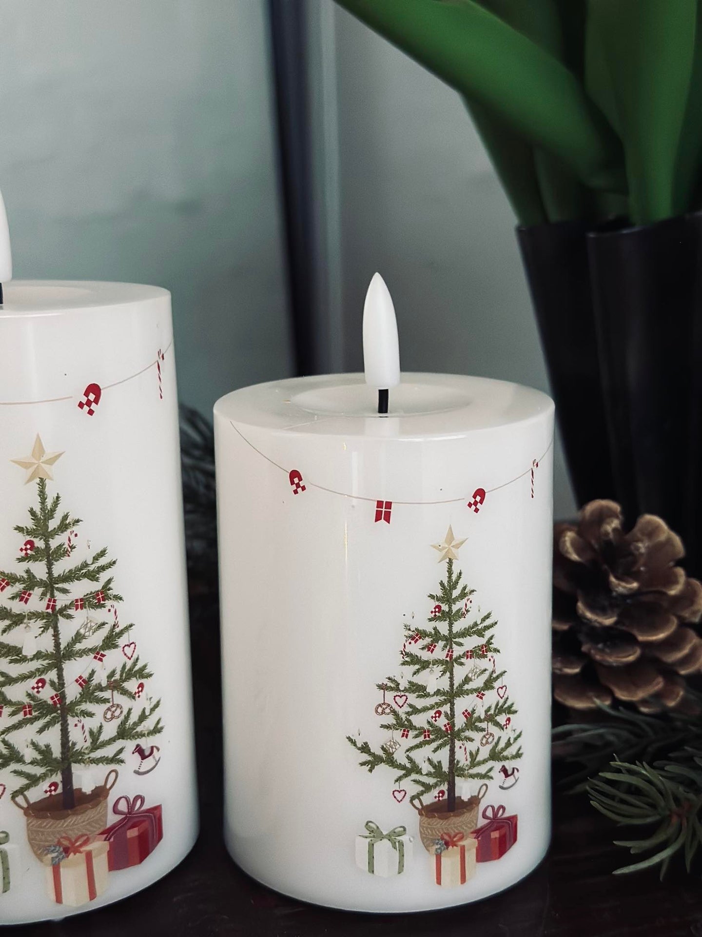 LED Blokklys TWINKLE CHRISTMAS - Sett med 2 stk.