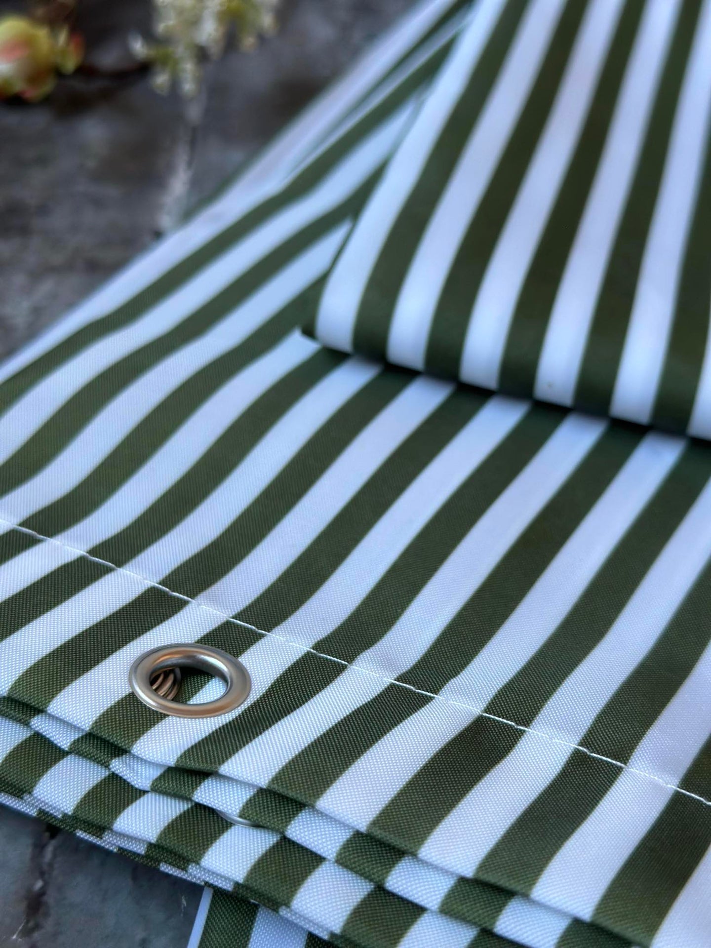 Dusjforheng - Grønn stripe