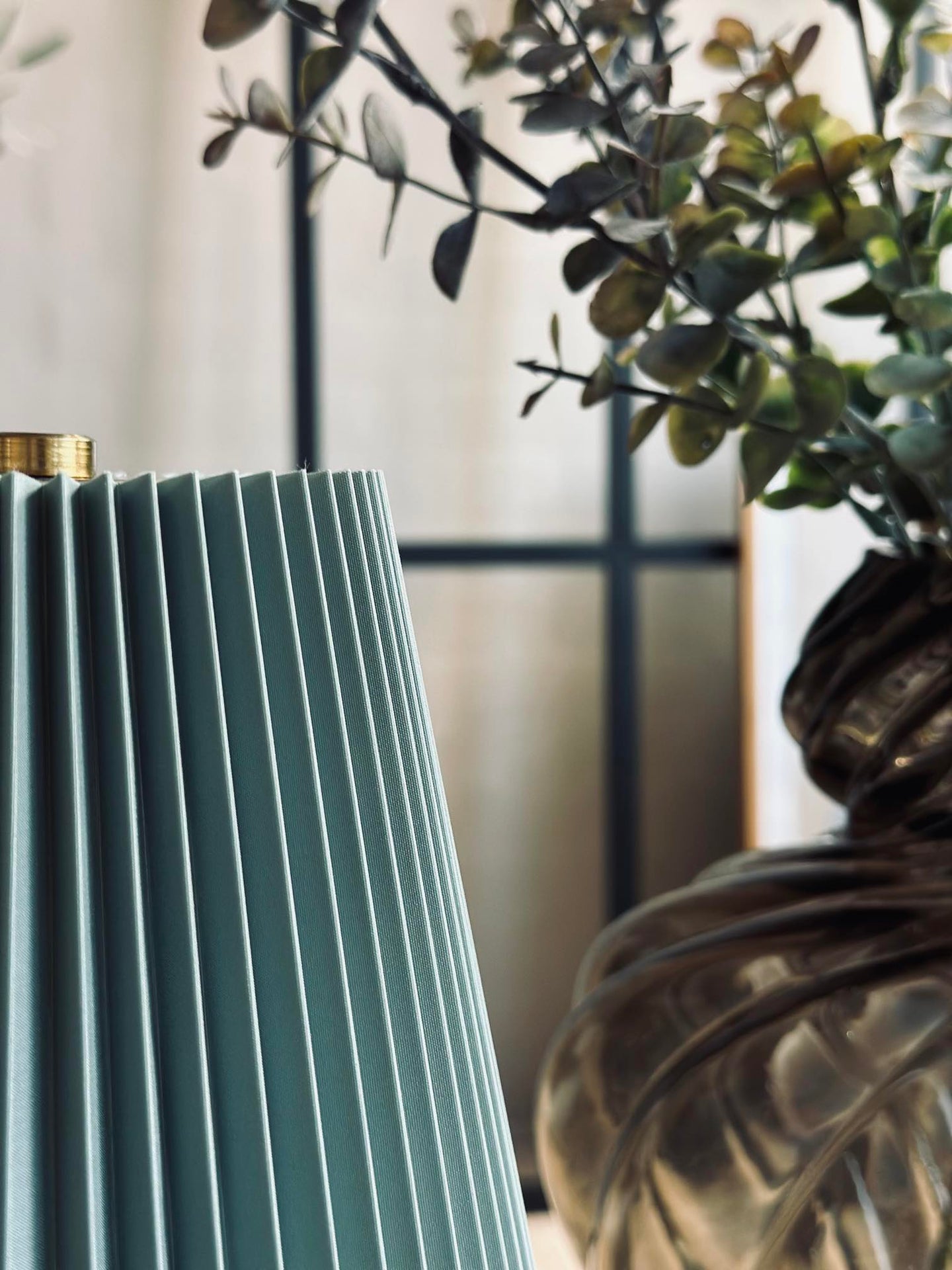 LED bordlampe Stor Plissé - oppladbar