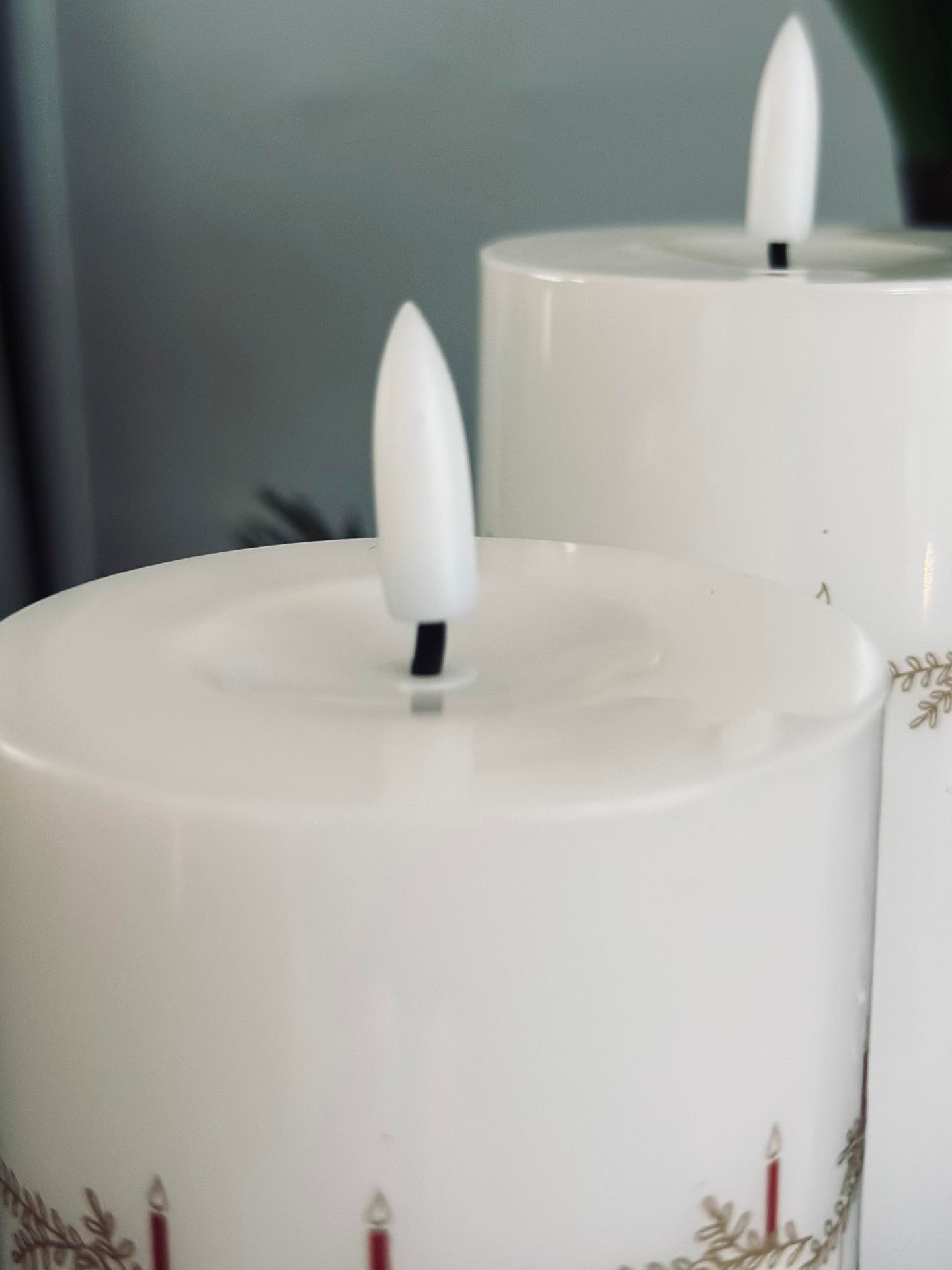 LED bloklys TWINKLE CHRISTMAS - Sett med 2 stk.
