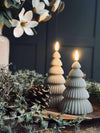 Juletre med LED-lys - Sett med 2 stk. Sand