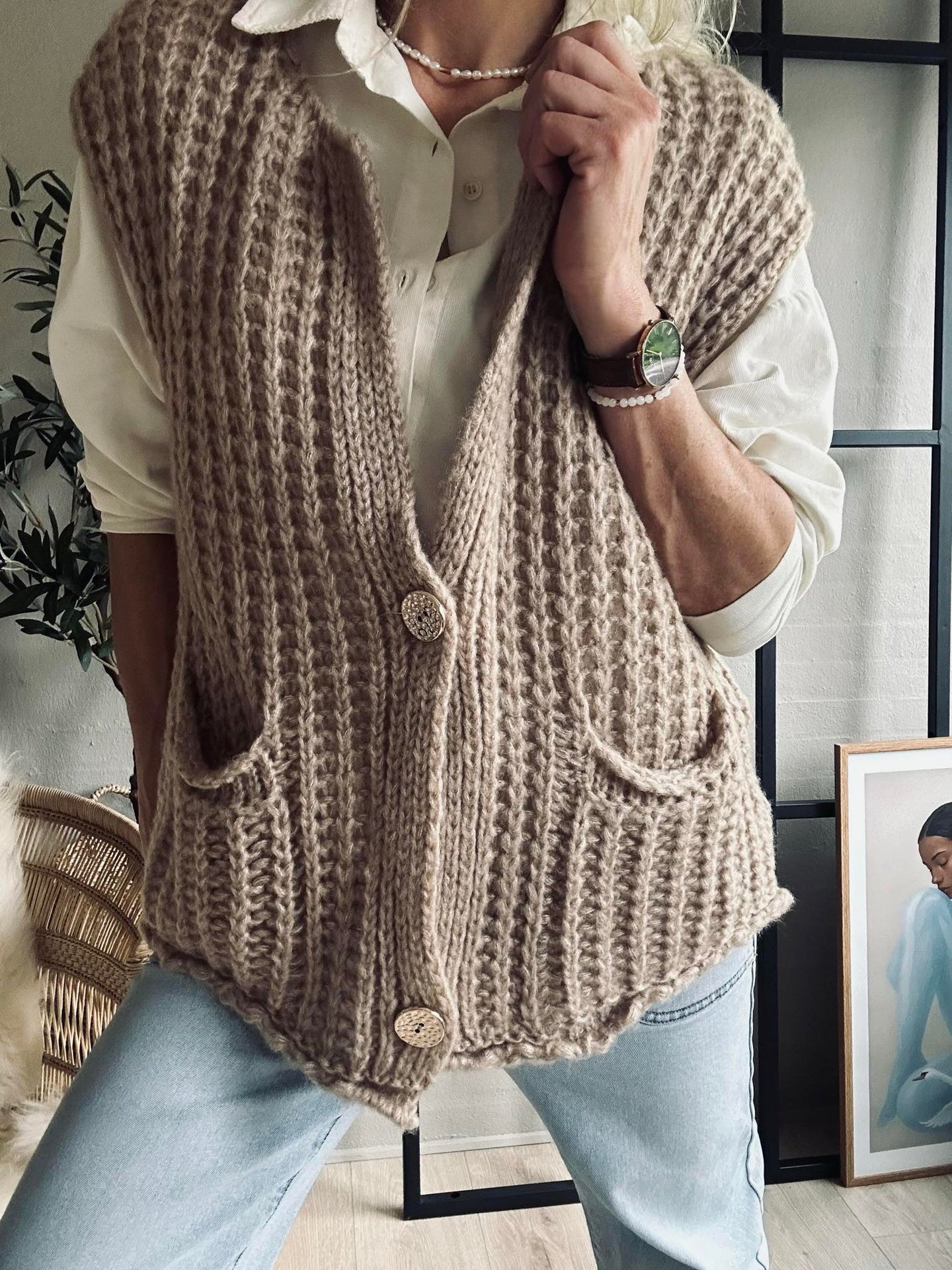 Vest Ruby beige
