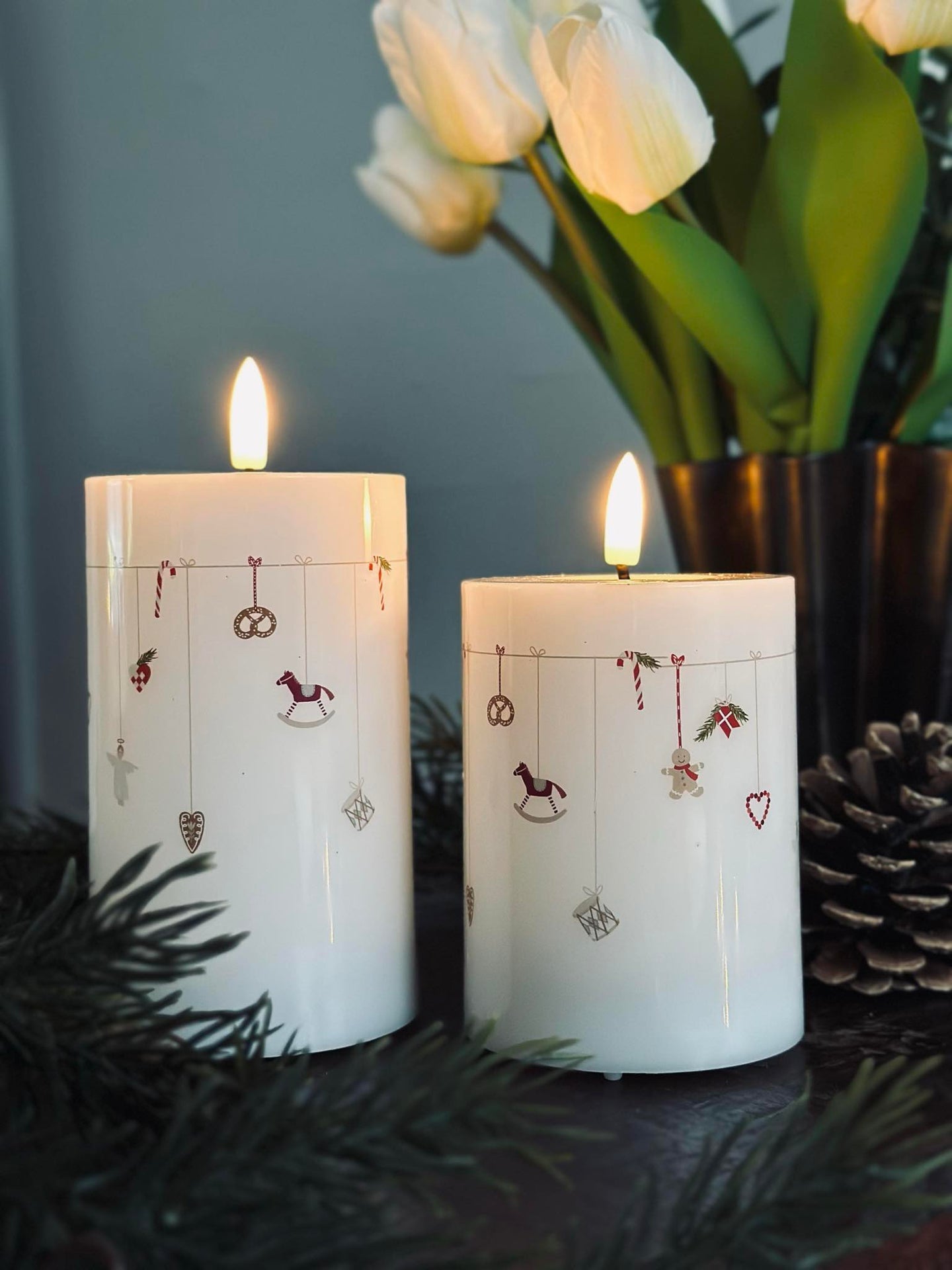 LED blokallys TWINKLE CHRISTMAS - Sett med 2 stk.