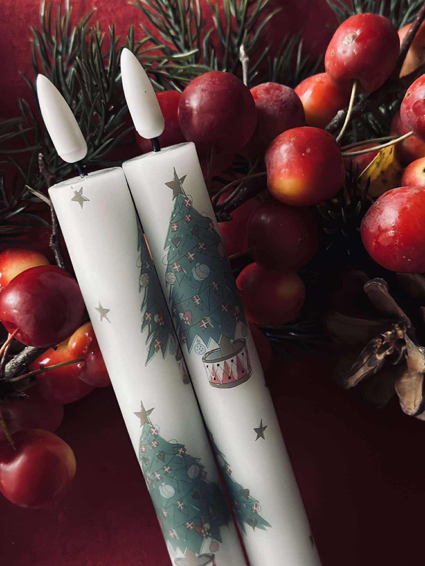 LED Scenelys 2 stk - Julemotiv