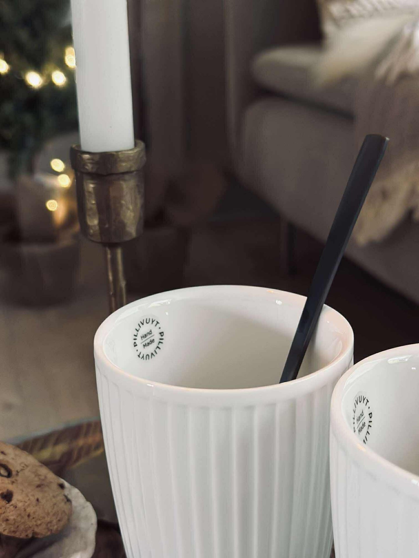 Termokopp Plissé - Sett med 2 stk - Hvit