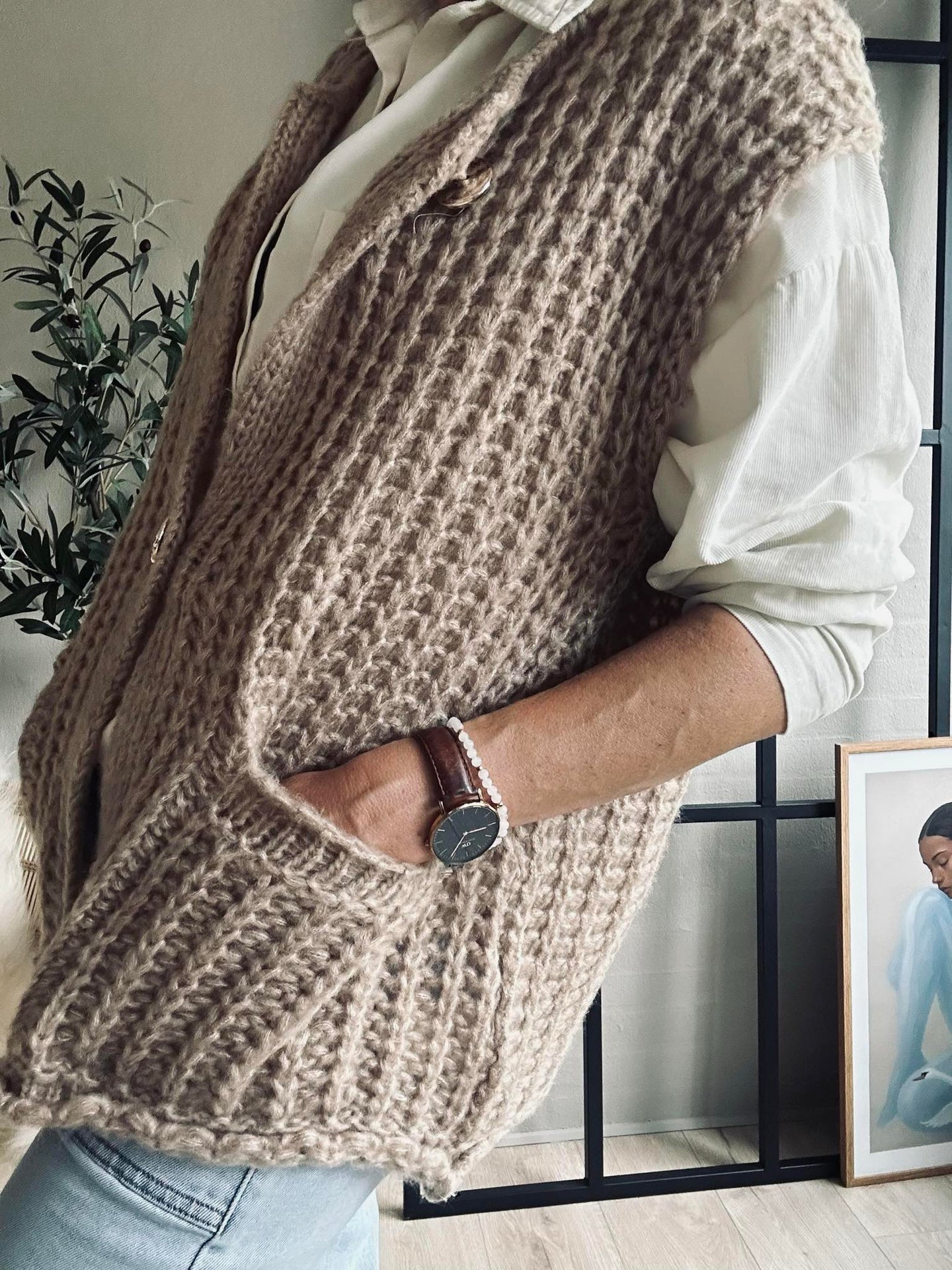 Vest Ruby beige