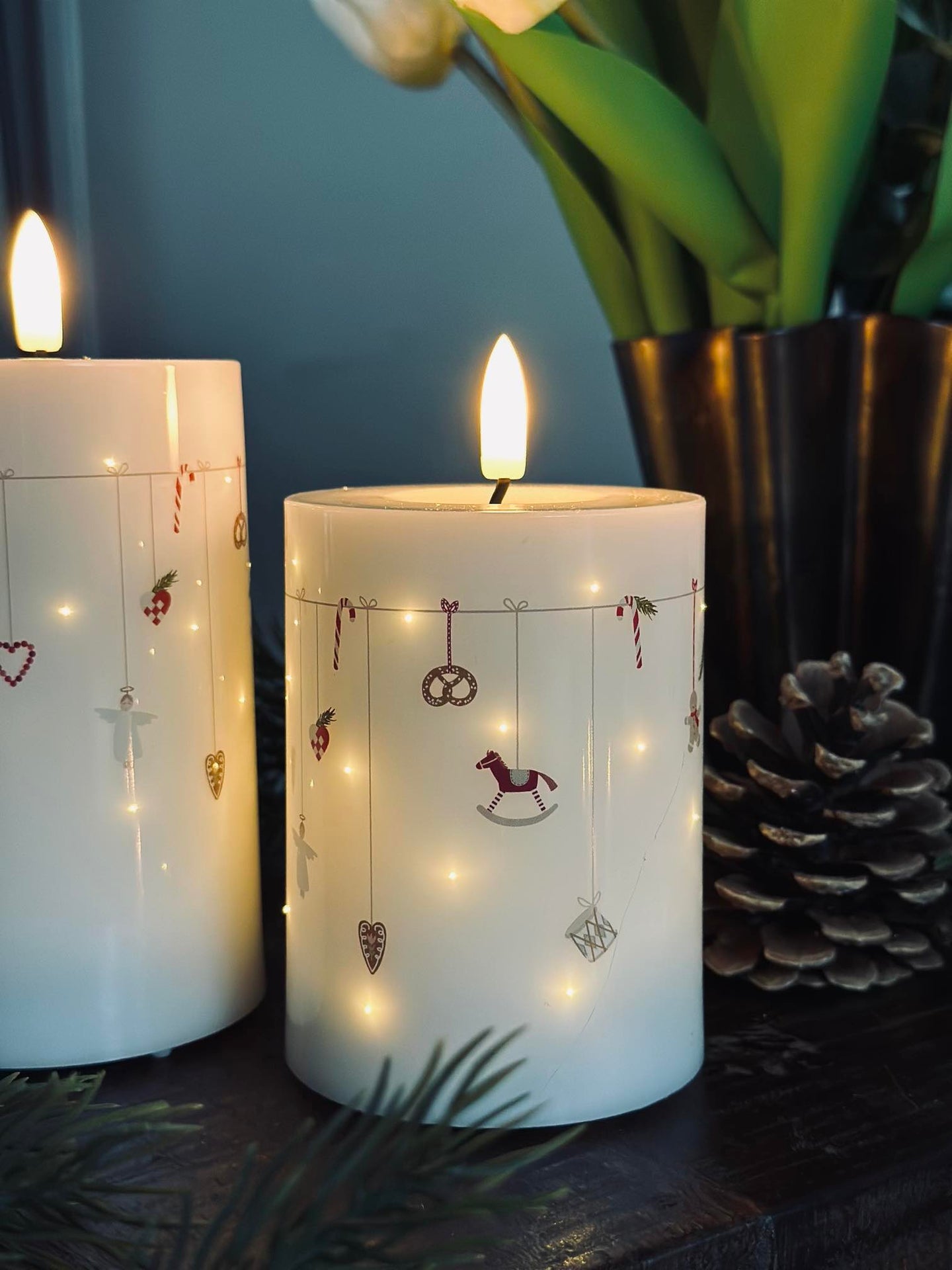 LED blokallys TWINKLE CHRISTMAS - Sett med 2 stk.