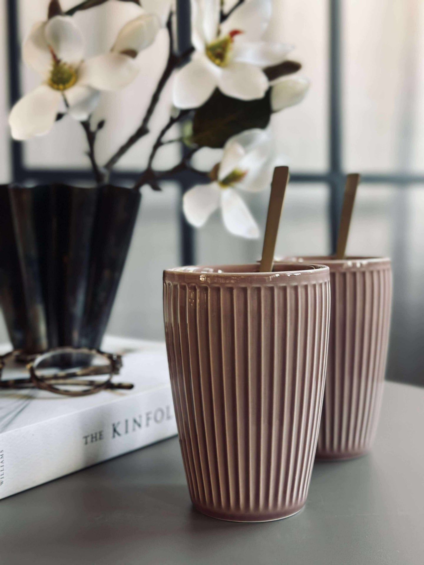 Termokopp Plissé- Sett med 2 stk - Woodrose