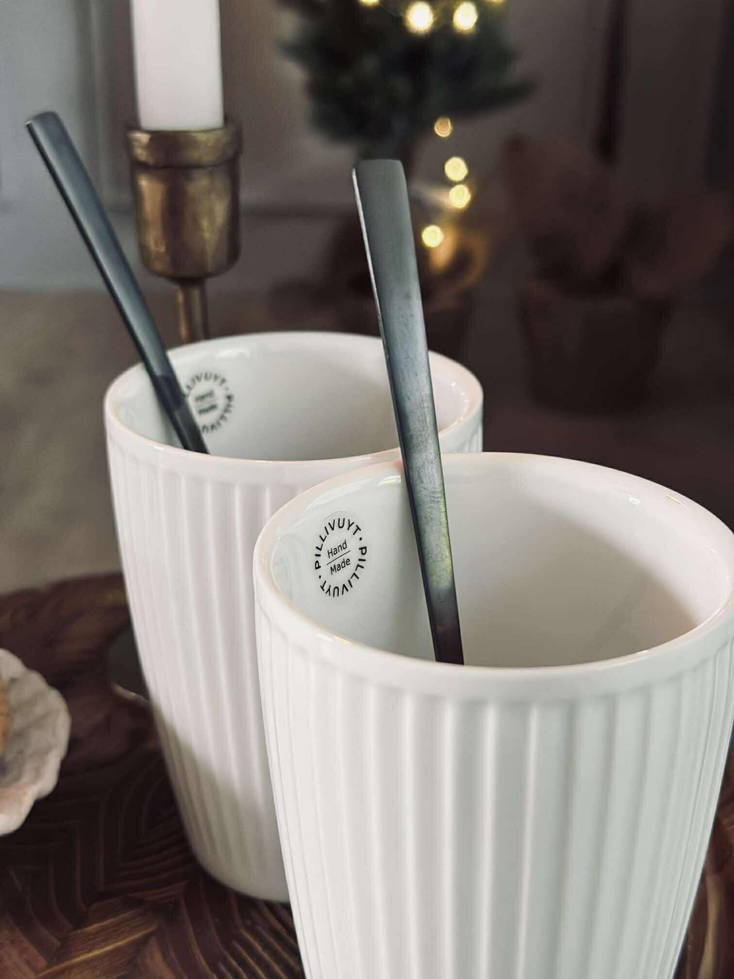 Termokopp Plissé - Sett med 2 stk - Hvit