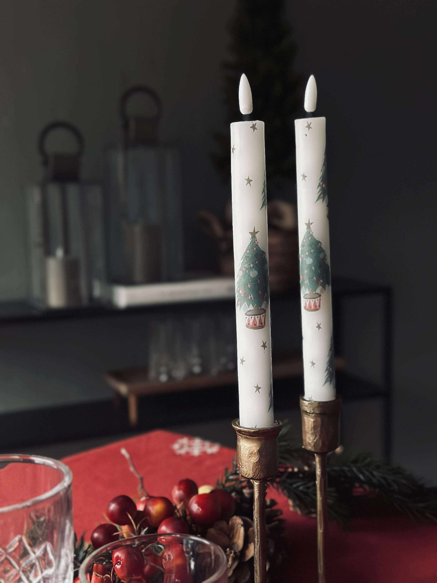 LED Scenelys 2 stk - Julemotiv