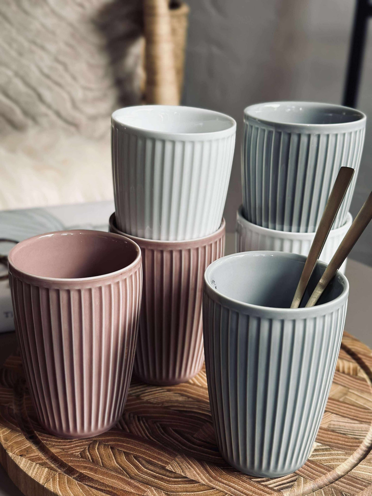 Termokopp Plissé- Sett med 2 stk - Woodrose